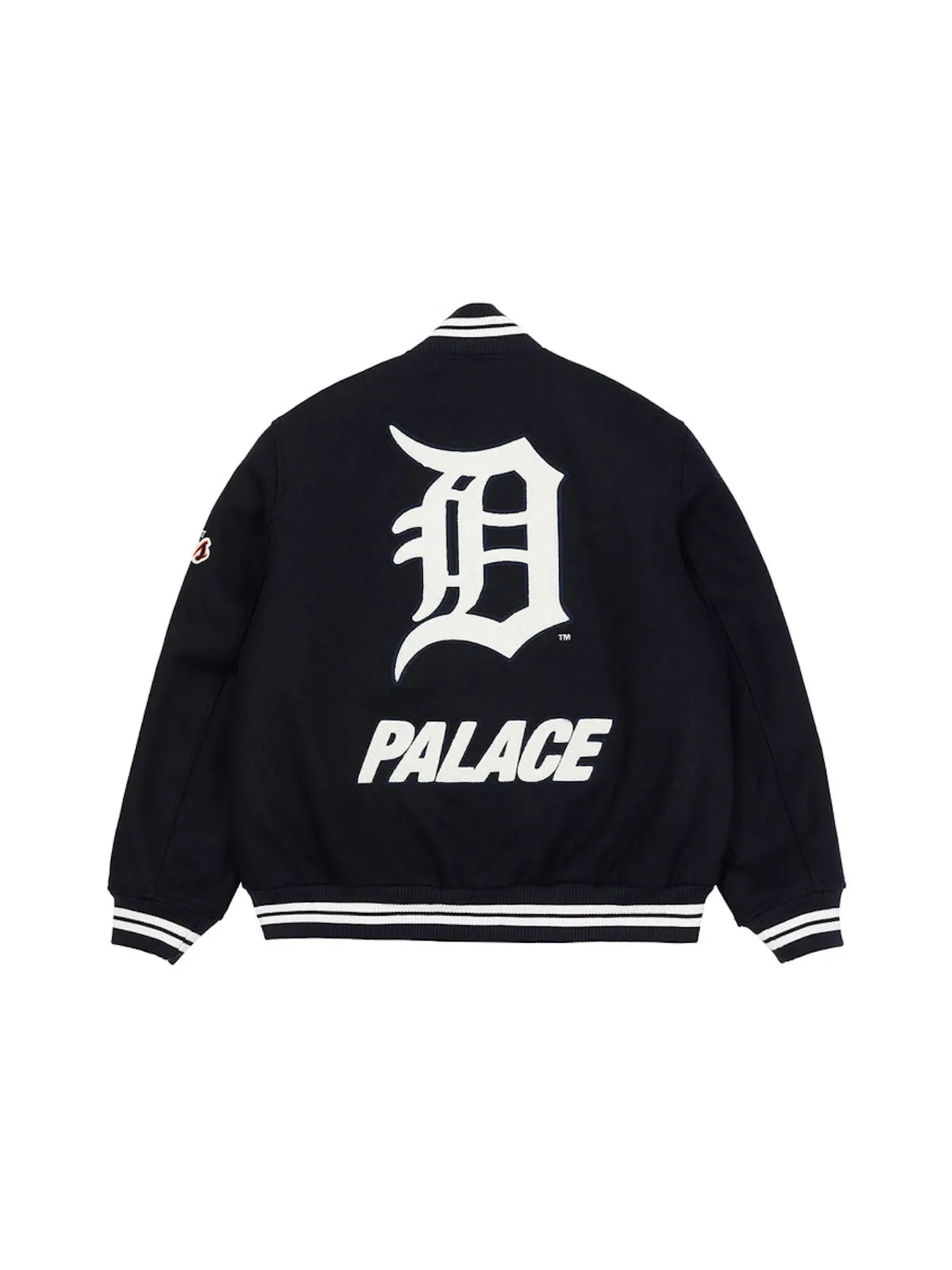 Мужская куртка Palace x Detroit Tigers New Era Wool Stadium Jacket Navy — изображение 1 из 2