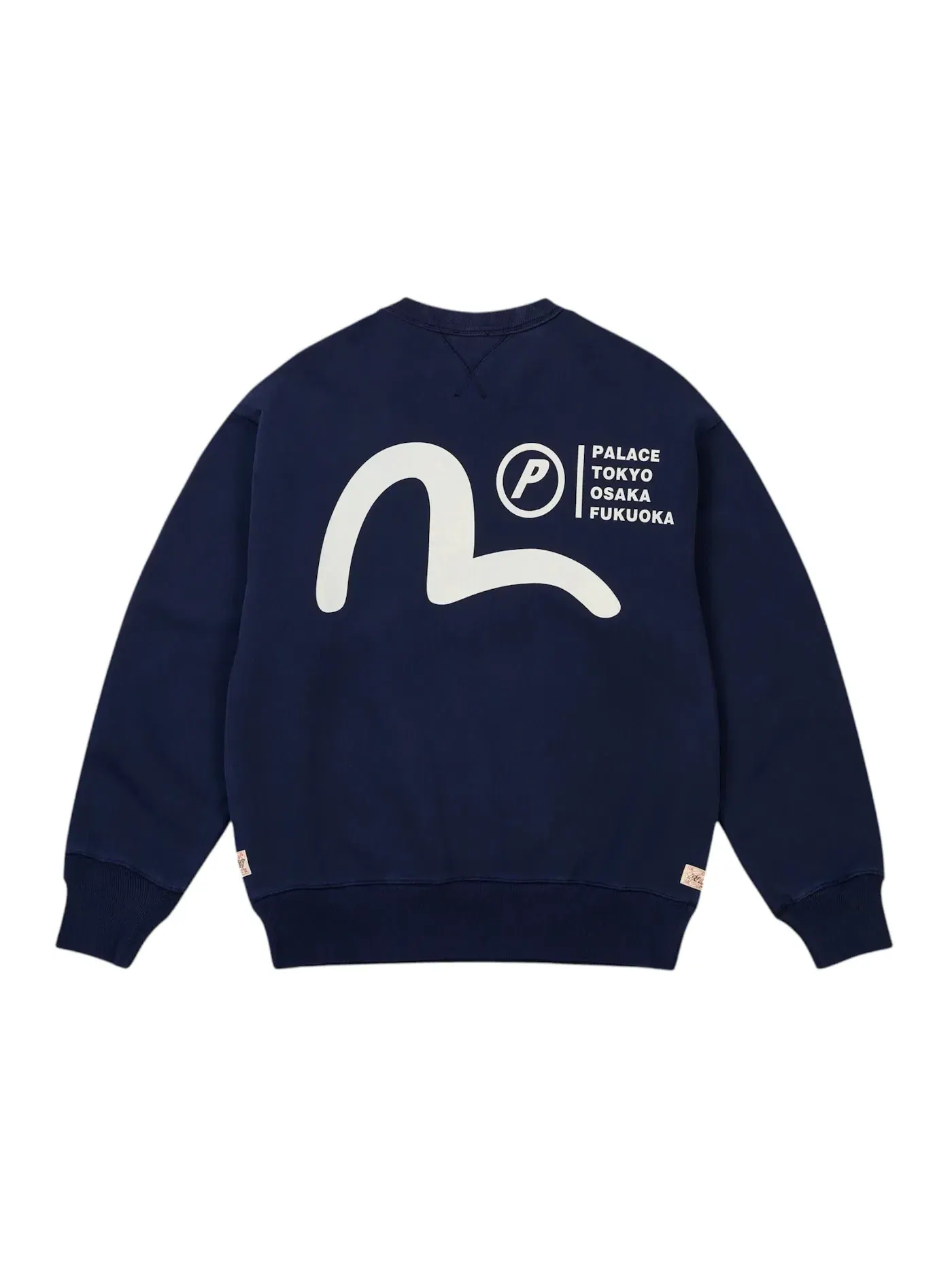 Мужской свитшот Palace x Evisu Crew — изображение 1 из 2, темно-синий