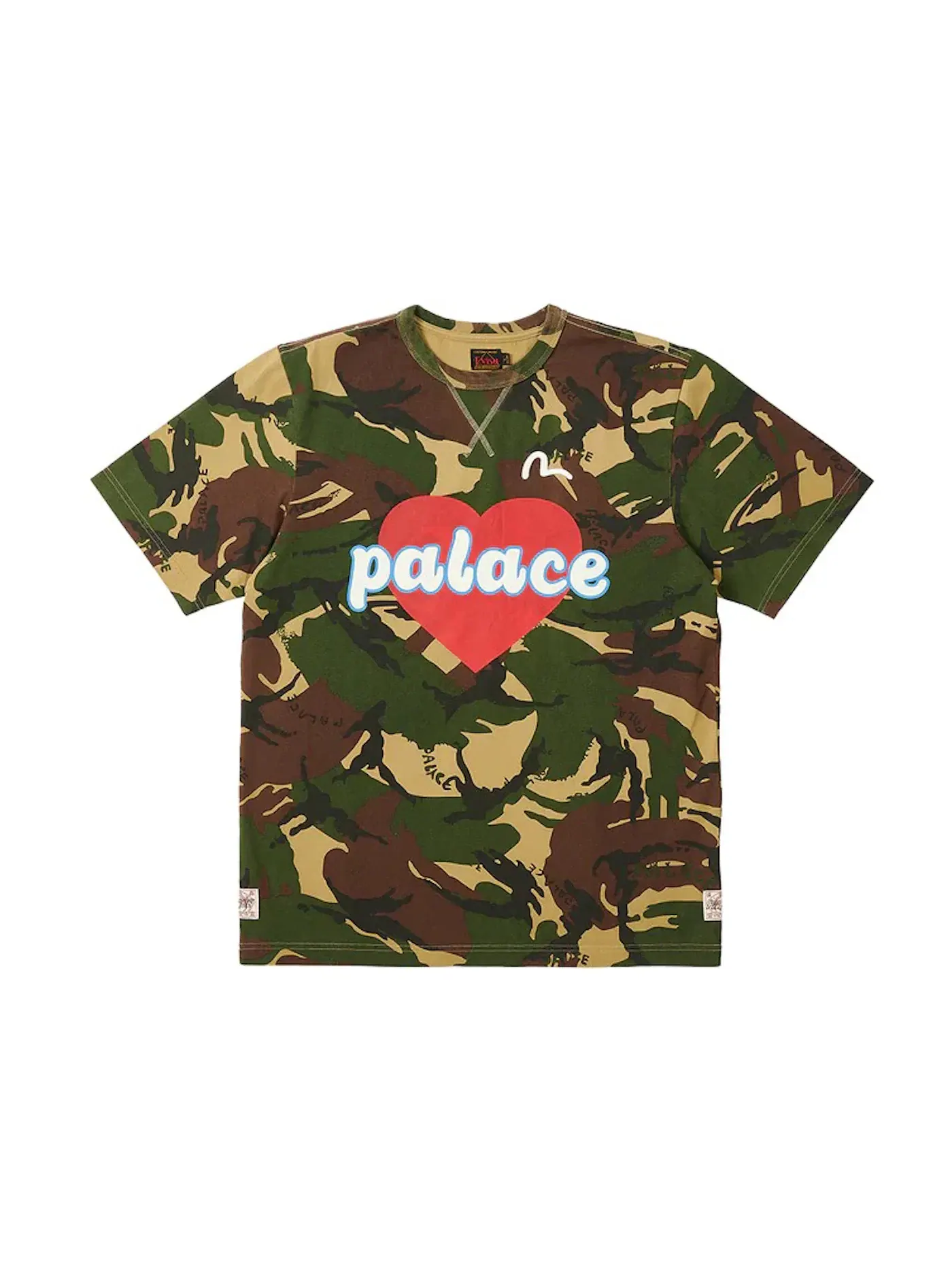 Мужская футболка с принтом Palace Evisu Heart — изображение 1 из 2, камуфляж