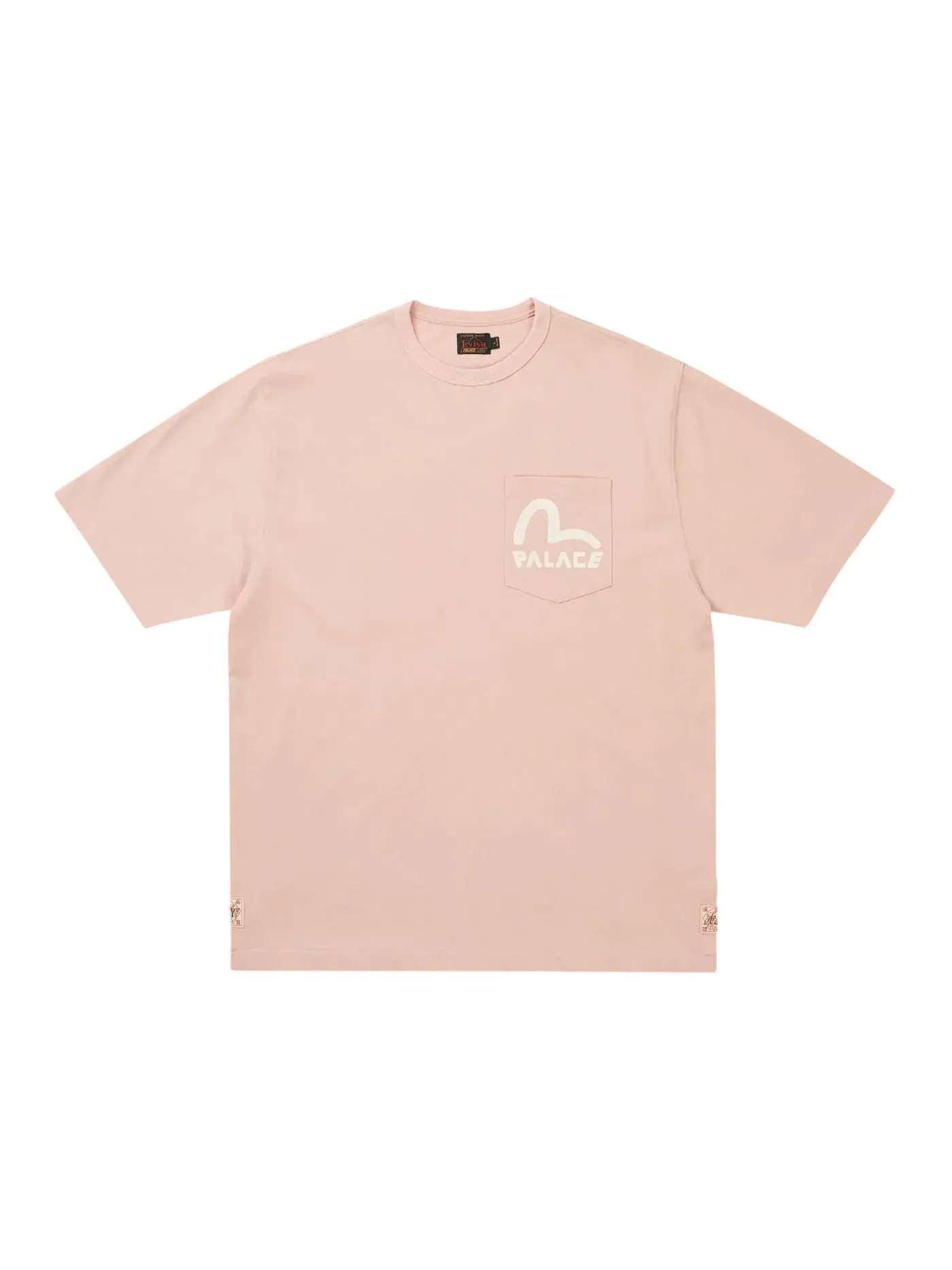 Мужская футболка с принтом Palace Evisu Heavy Wash — изображение 2 из 2, розовый