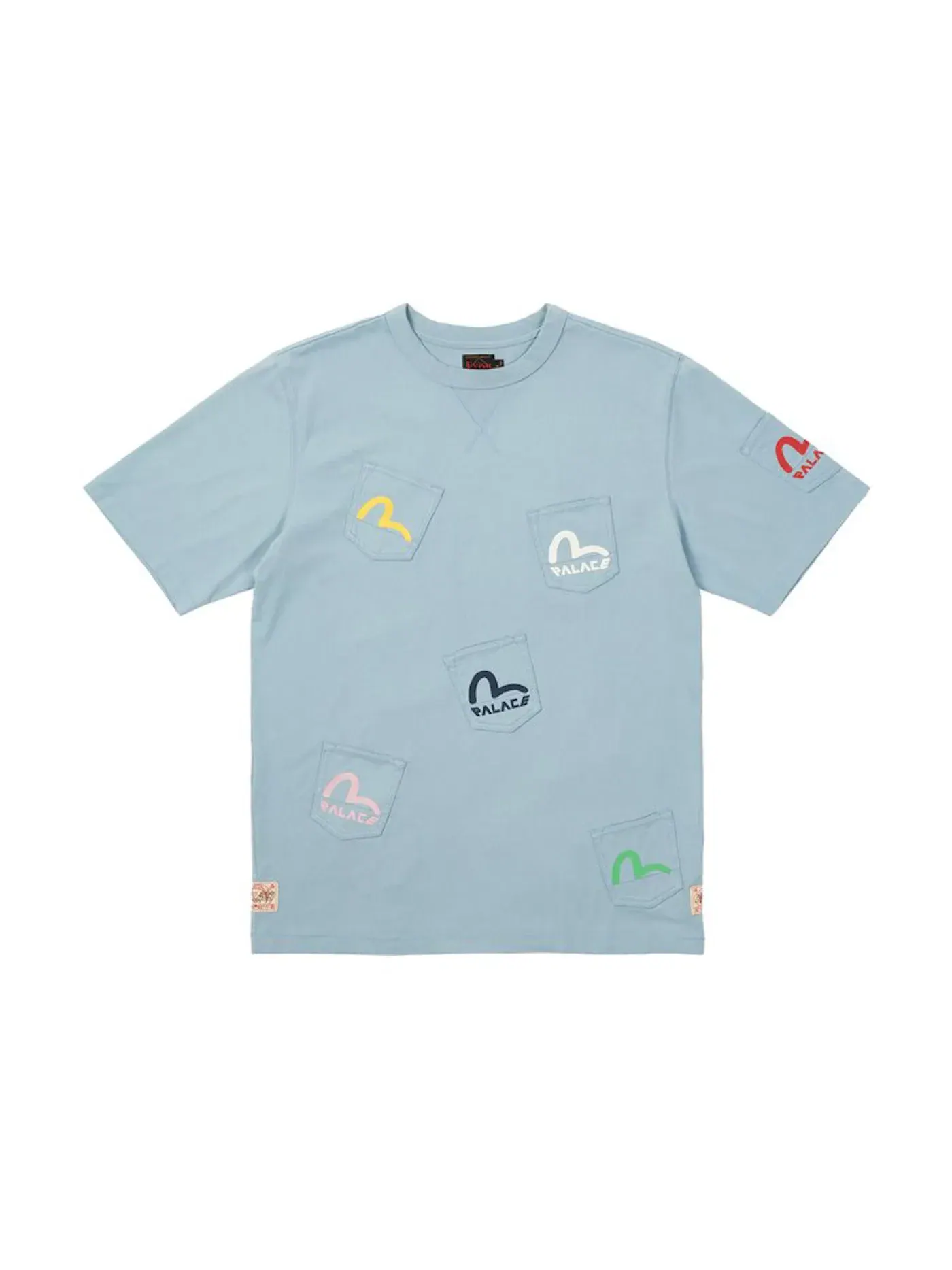 Мужская футболка с принтом Palace x Evisu Multi Pocket T-shirt — изображение 1 из 2, синий