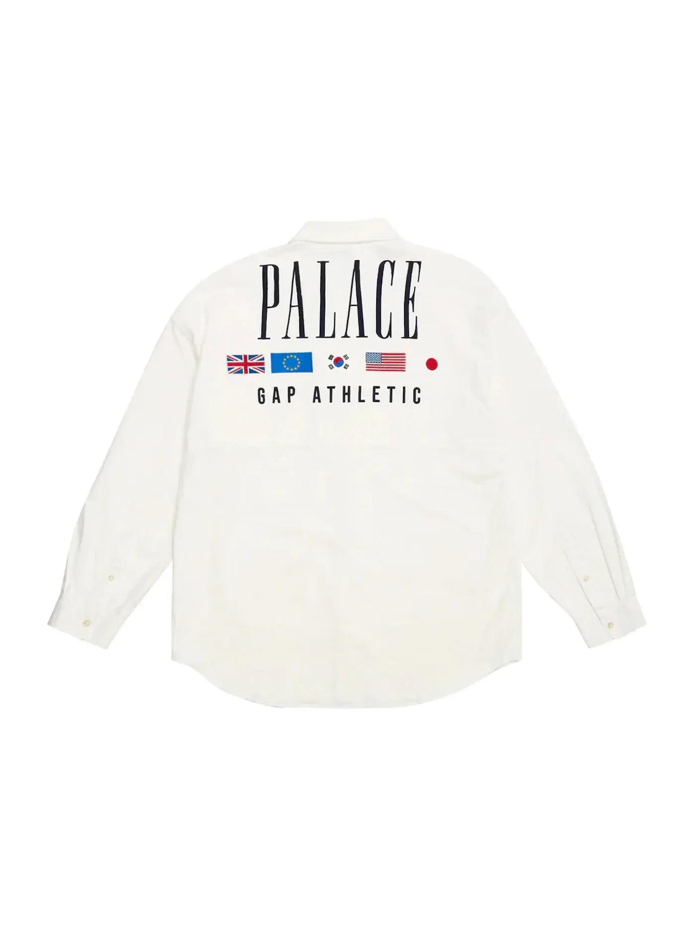 Мужская рубашка оксфорд с опущенным плечом Palace — изображение 1 из 2, белый
