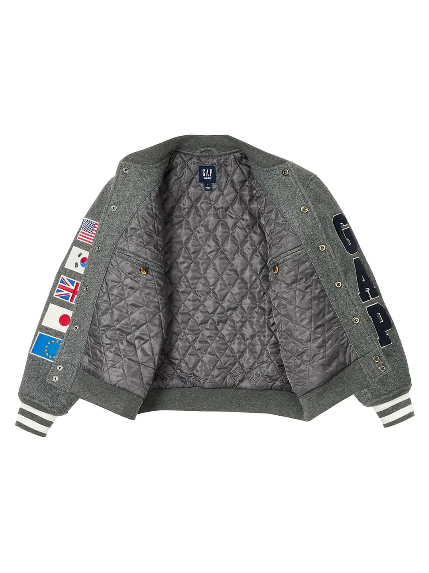 Детская куртка Palace x Gap Kids Varsity Jacket Grey — изображение 3 из 3