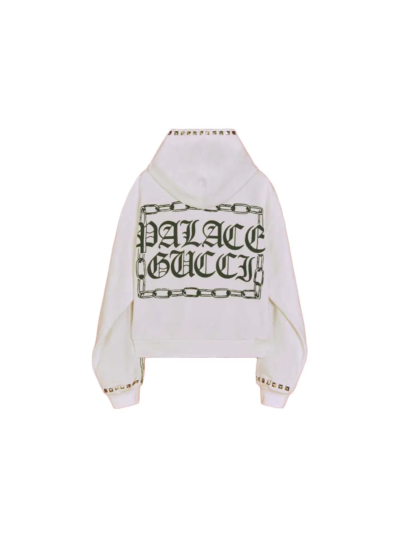 Унисекс свитшот с принтом Palace x Gucci Printed Cotton Jersey Stud Sweatshirt Palace — изображение 2 из 2, кремовый