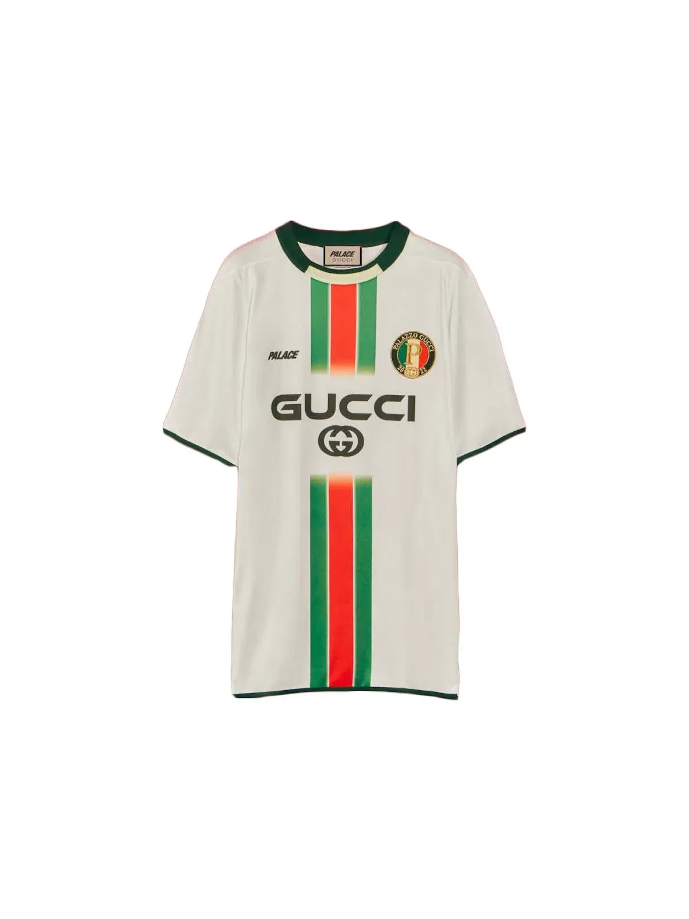 Футболка техническая с принтом Palace x Gucci Printed Football Technical Jersey T-shirt — изображение 1 из 2, белый