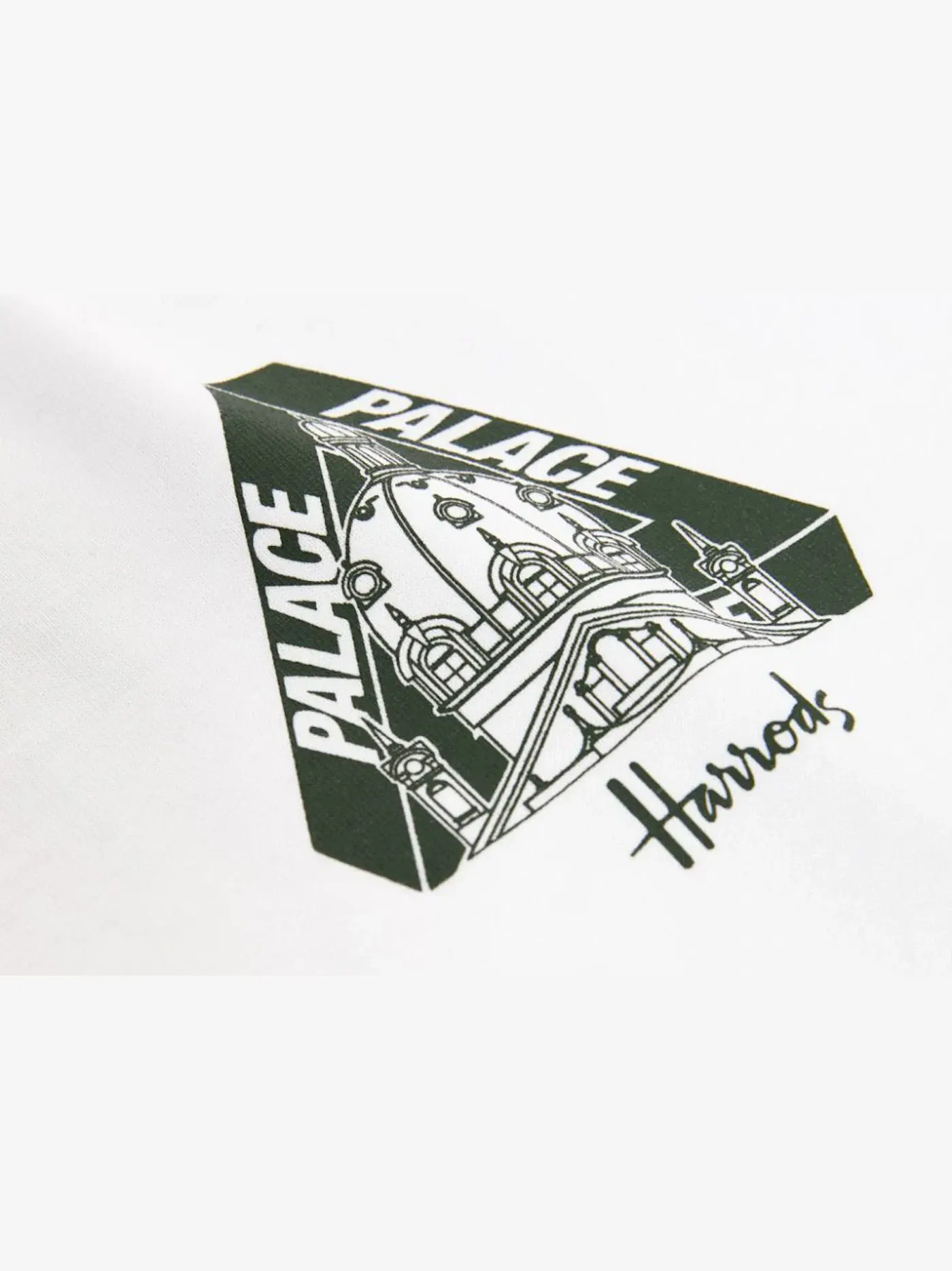 Мужская футболка с принтом Palace x Harrods Logo T-shirt Palace — изображение 2 из 2, белый