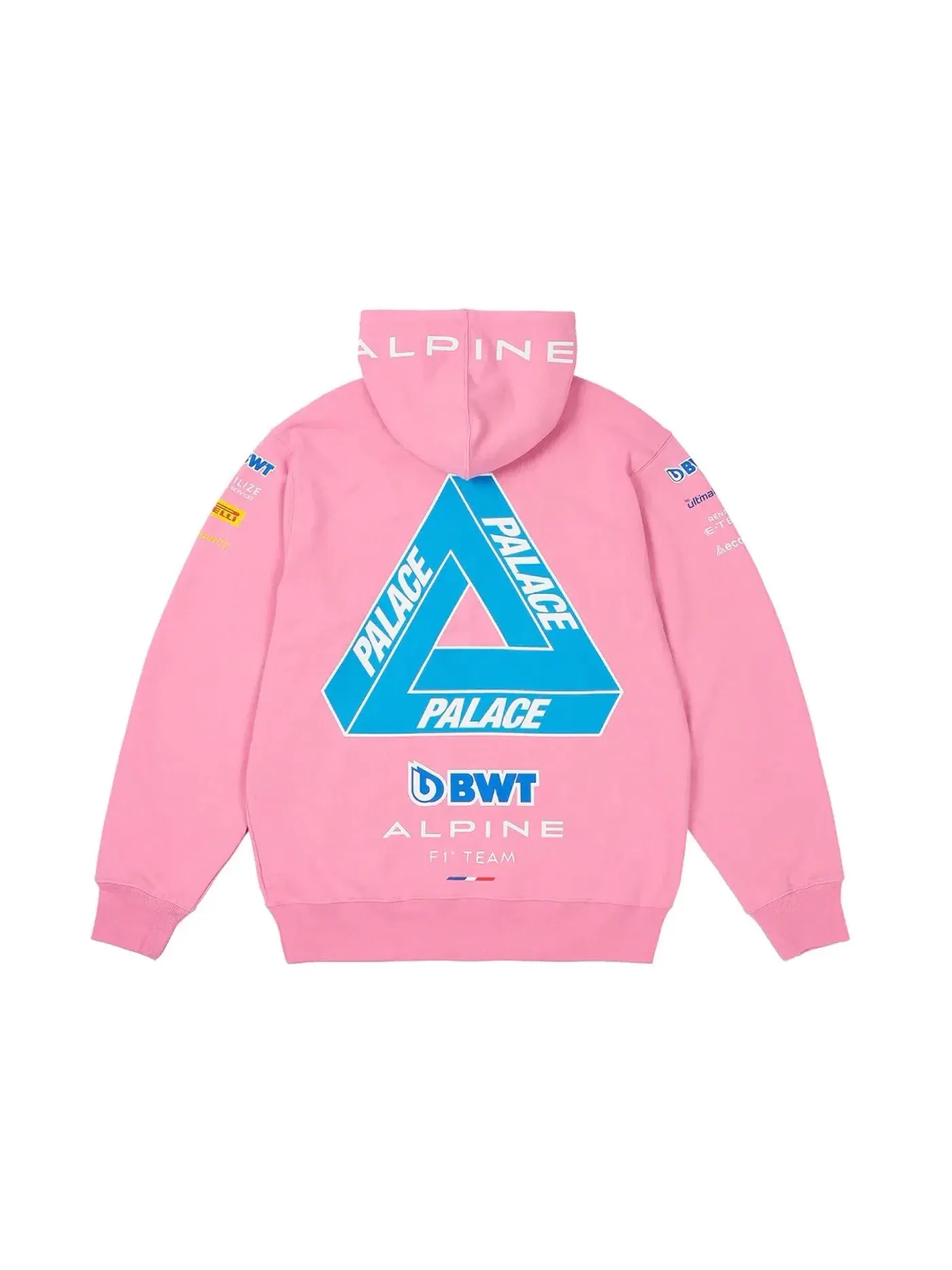 Мужская худи с принтом Palace x Kappa For Alpine Hood — изображение 1 из 2, розовый