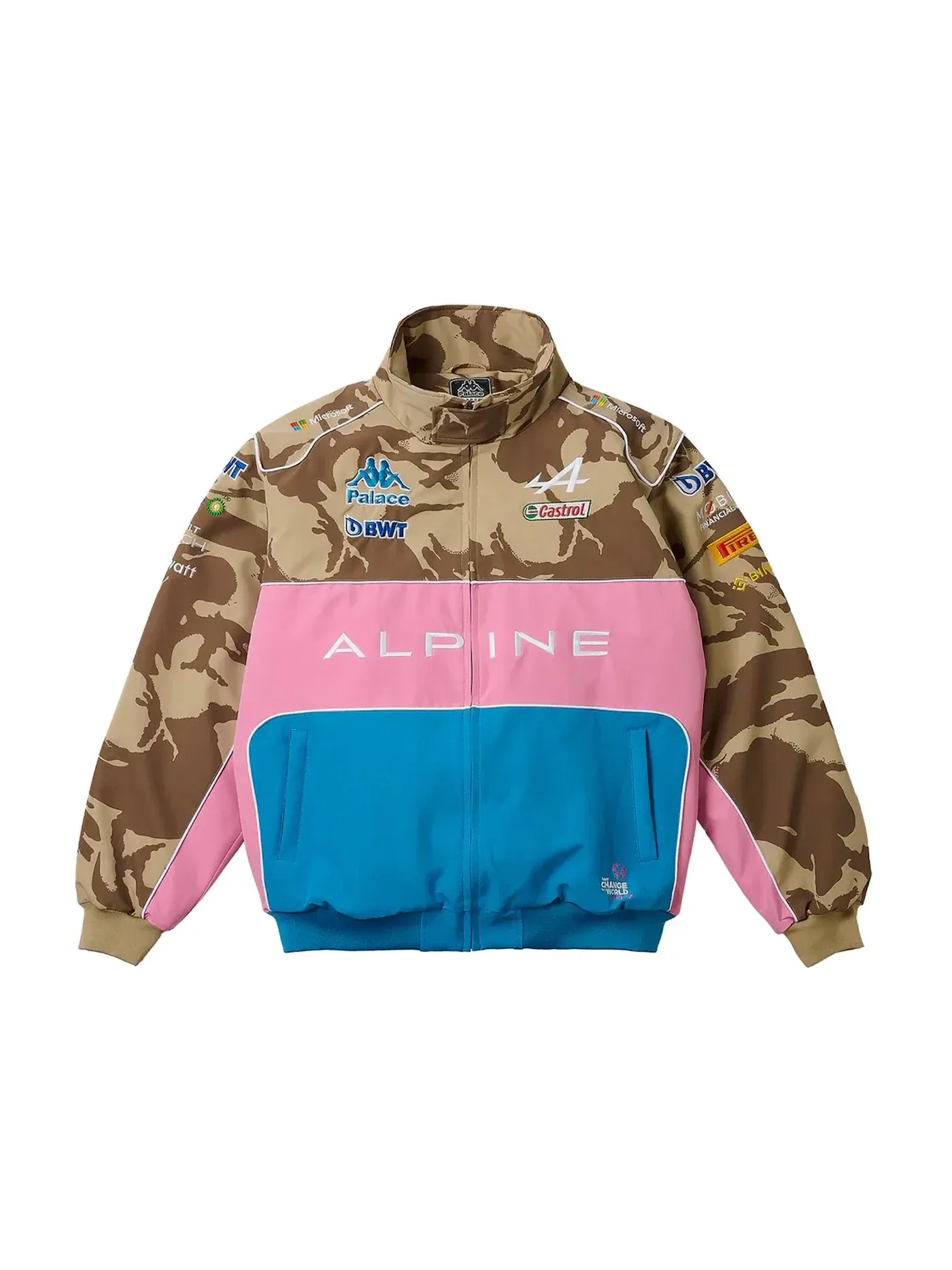 Мужская куртка-ветровка с принтом Palace x Kappa For Alpine Pit, Desert Camo — изображение 1 из 3