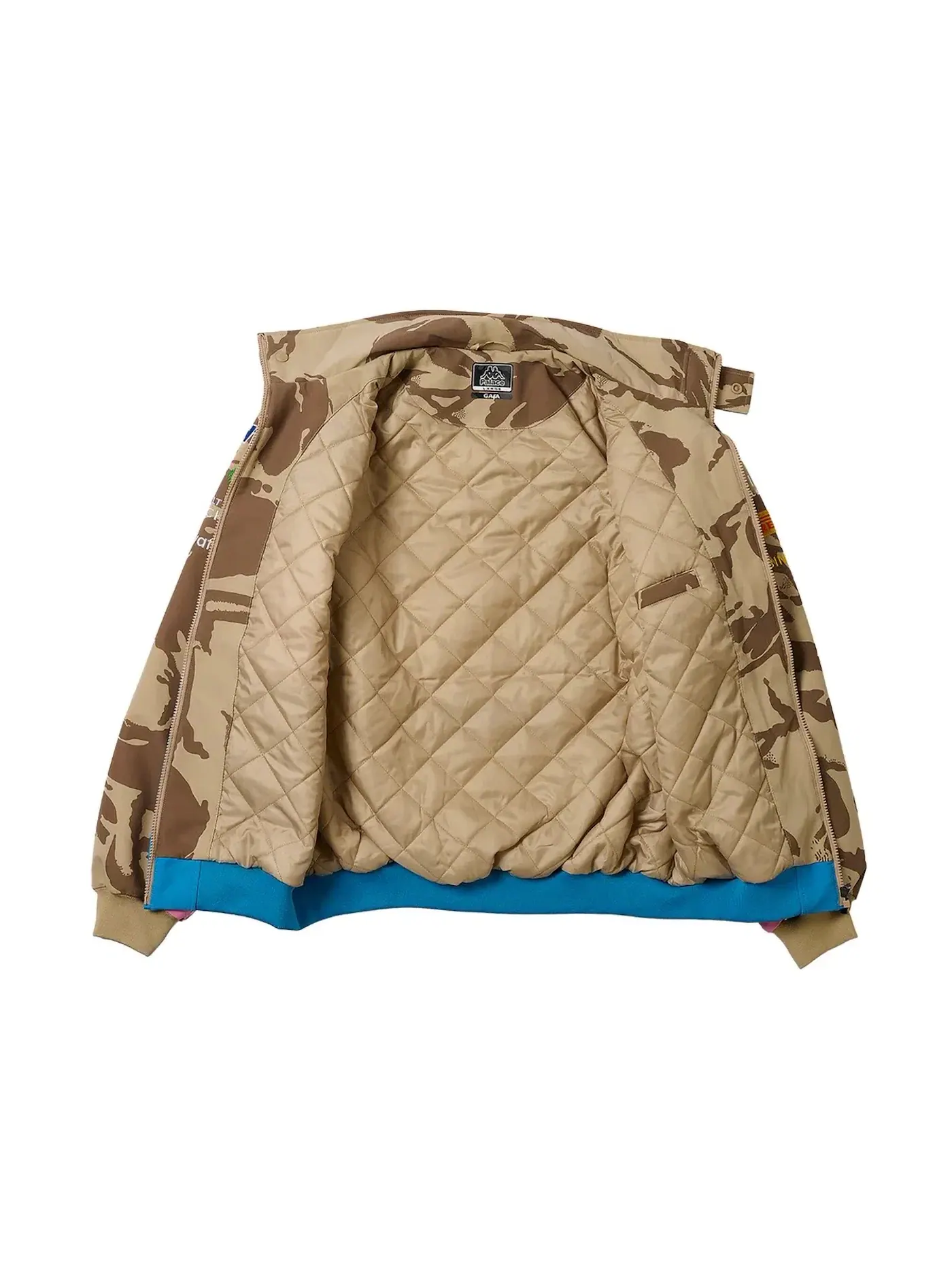 Мужская куртка-ветровка с принтом Palace x Kappa For Alpine Pit, Desert Camo — изображение 2 из 3