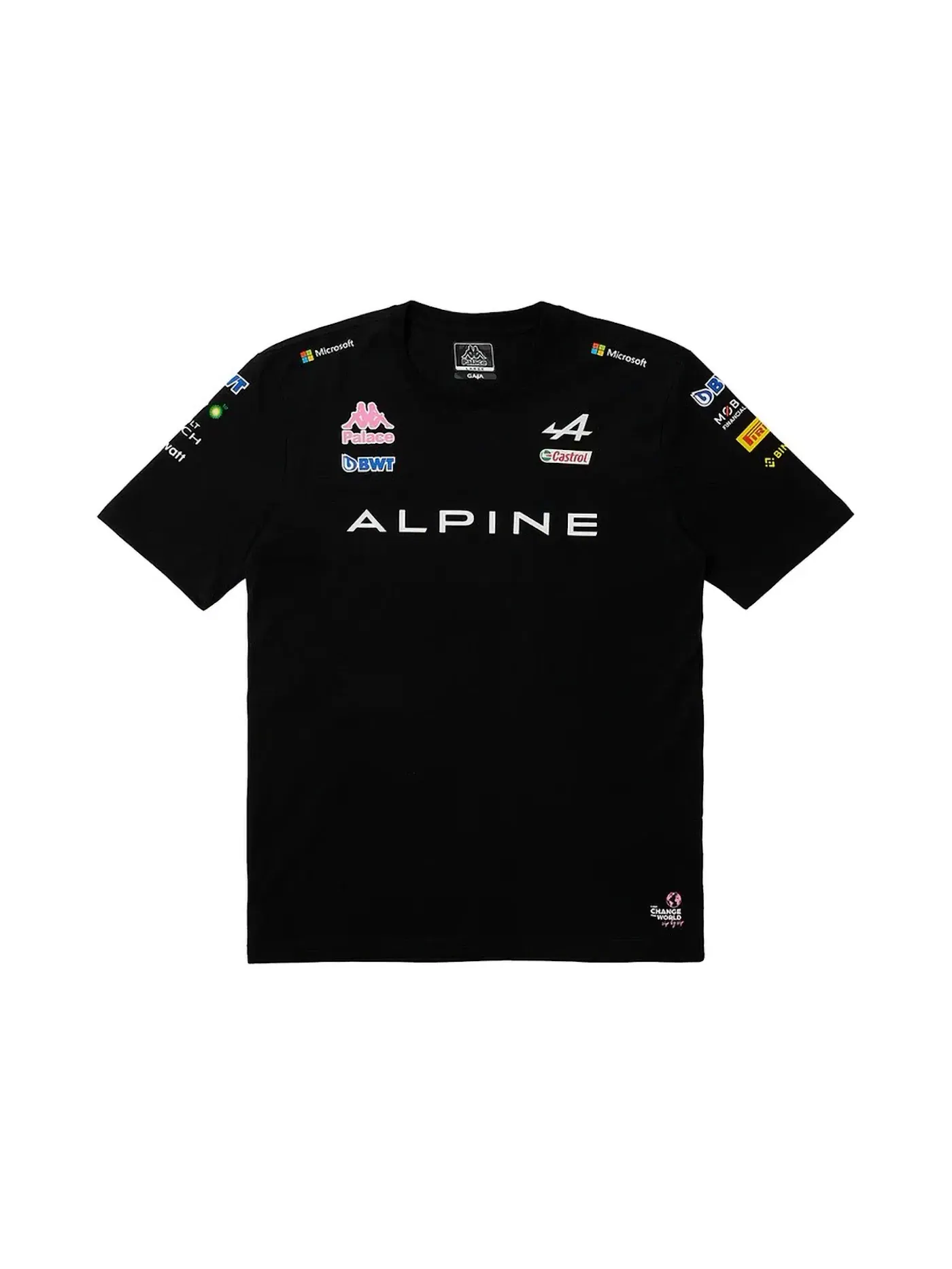 Мужская футболка с принтом Palace x Kappa For Alpine T-Shirt — изображение 2 из 2, черный