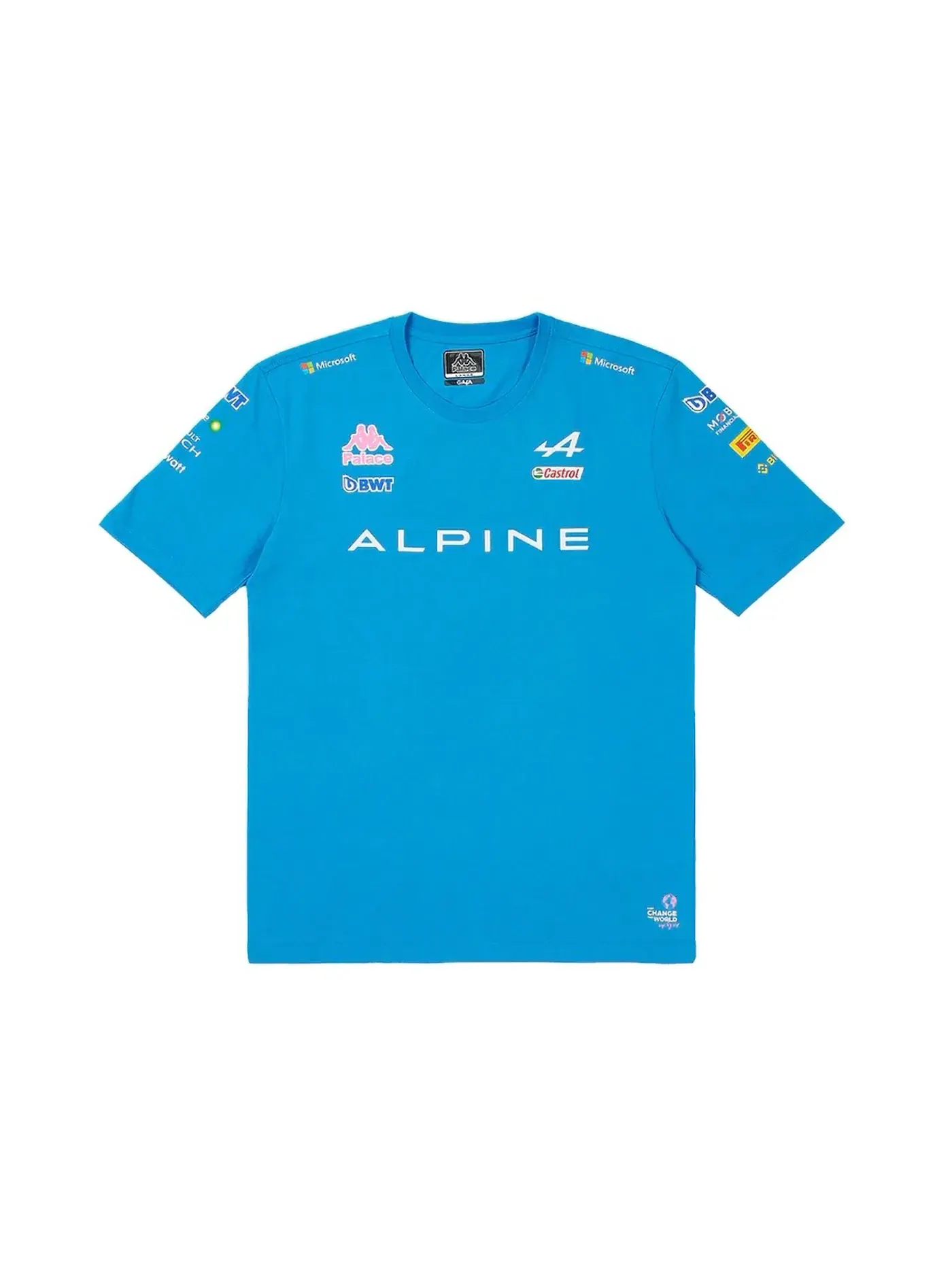 Мужская футболка с принтом Palace x Kappa For Alpine T-shirt — изображение 2 из 2, синий