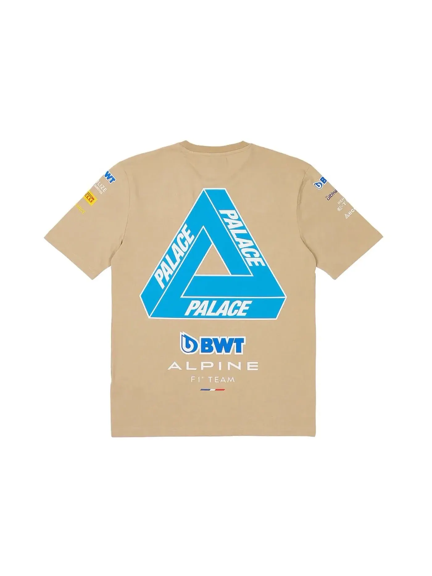 Мужская футболка с принтом Palace x Kappa For Alpine T-shirt — изображение 1 из 2, бежевый
