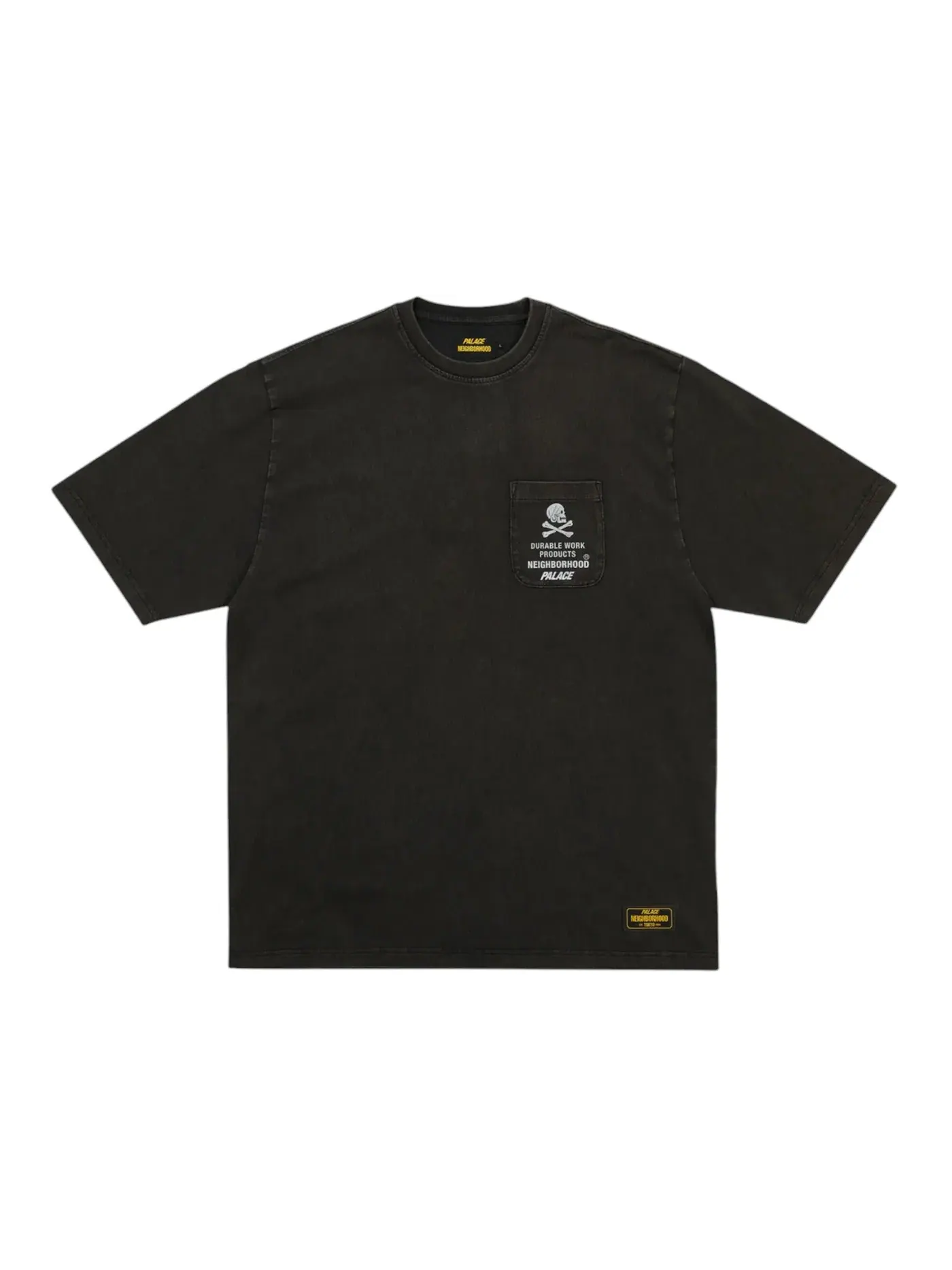 Мужская футболка с принтом Palace x Neighborhood Pocket T-Shirt — изображение 2 из 2, черный