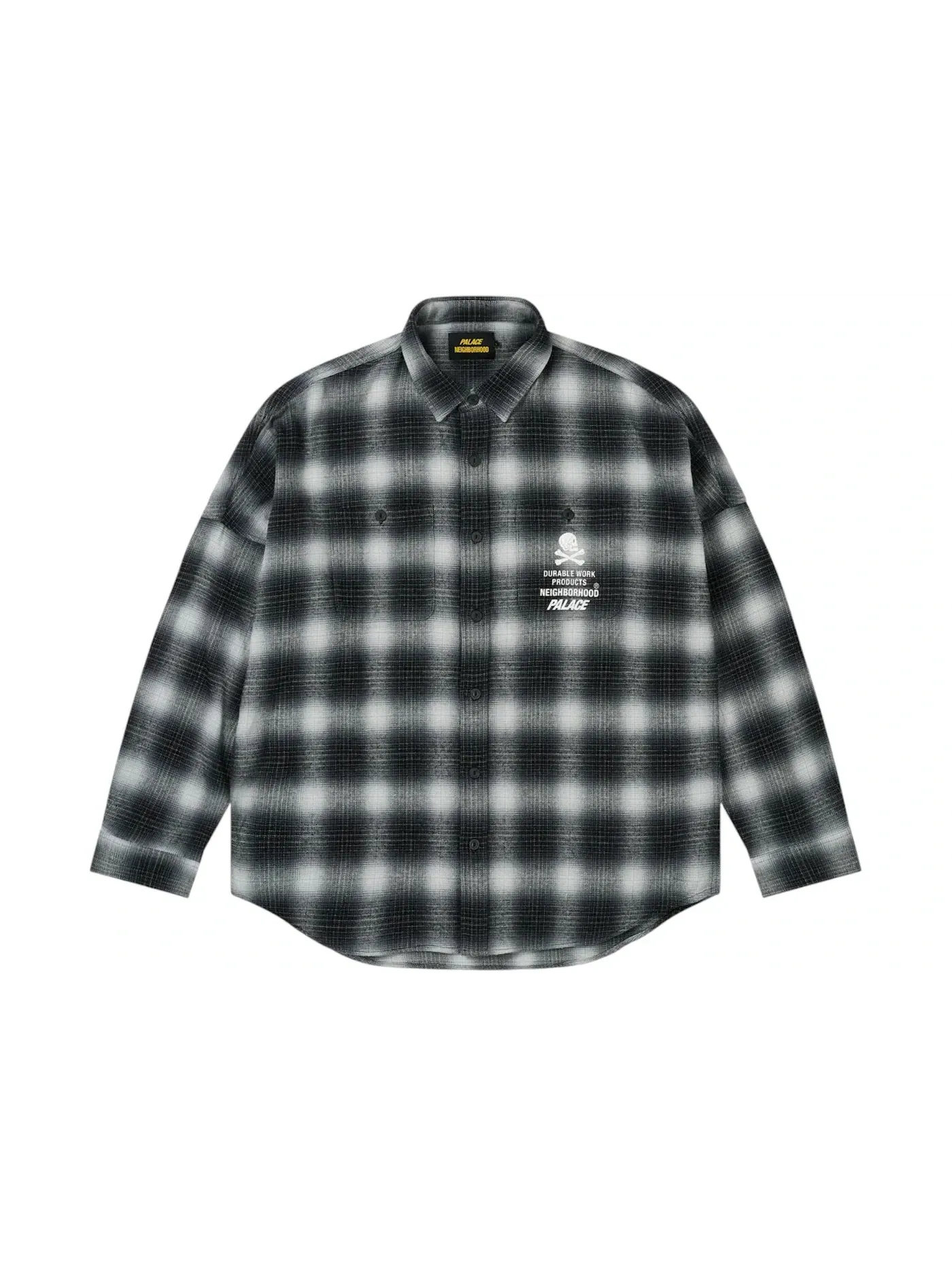 Мужская рубашка с клетчатым принтом Shirt Palace — изображение 1 из 2, серый