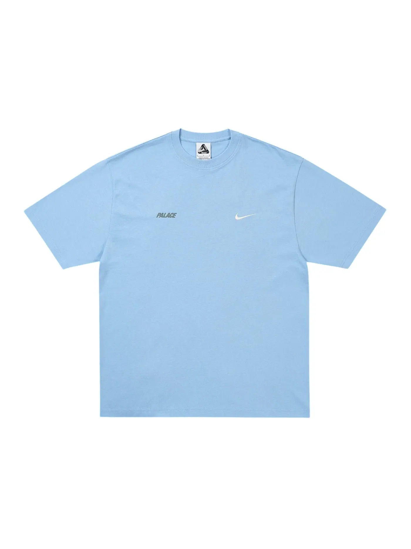 Мужская футболка с принтом Palace x Nike Font Swoosh T-shirt Sky Blue — изображение 2 из 2, синий