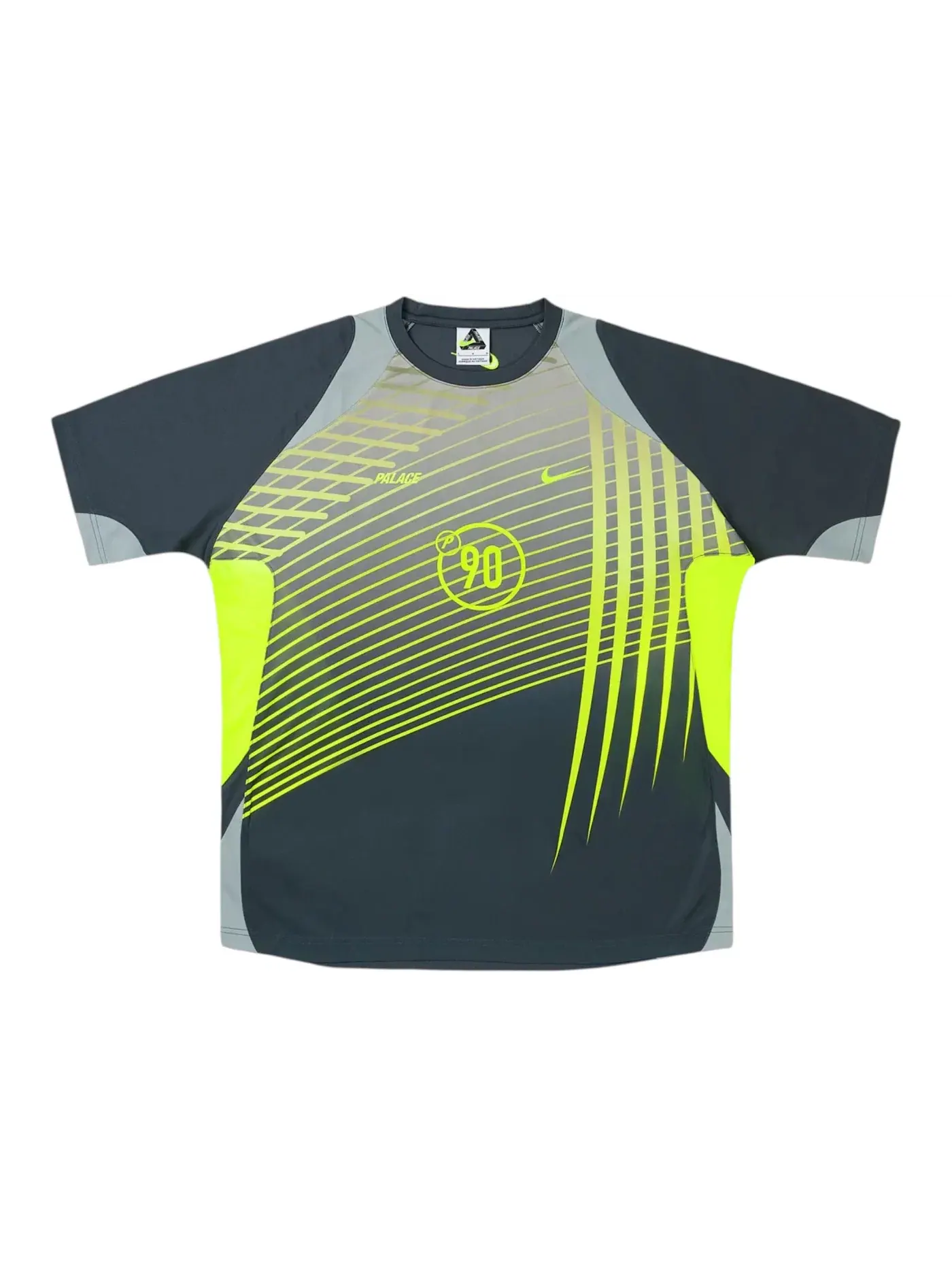Мужская футбольная футболка с принтом Palace x Nike Total P90 Jersey Grey Palace — изображение 1 из 2, серый