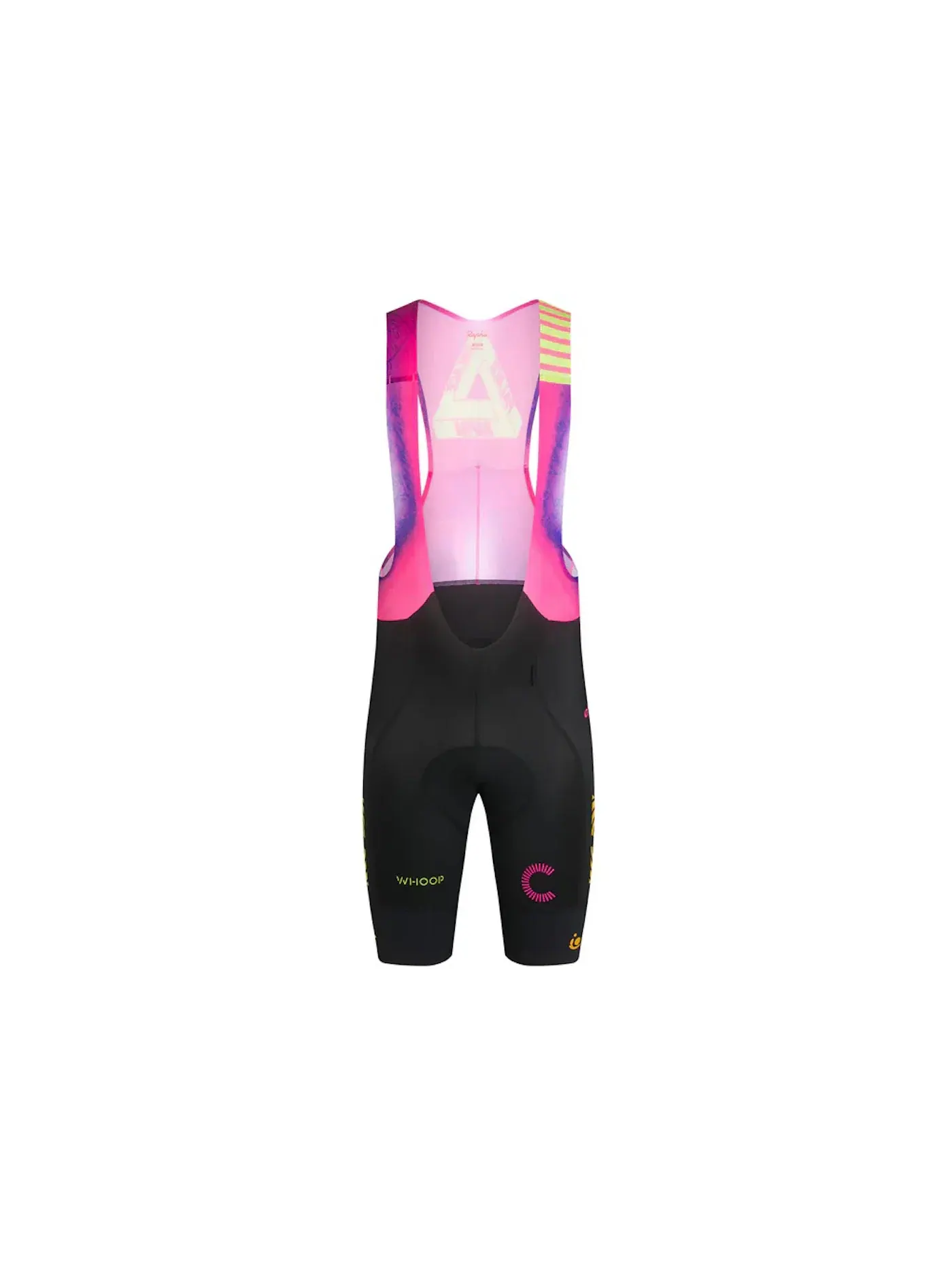 Мужские шорты велосипедные с лямками Palace x Rapha EF Education First Pro Team II — изображение 1 из 2, розовый/черный