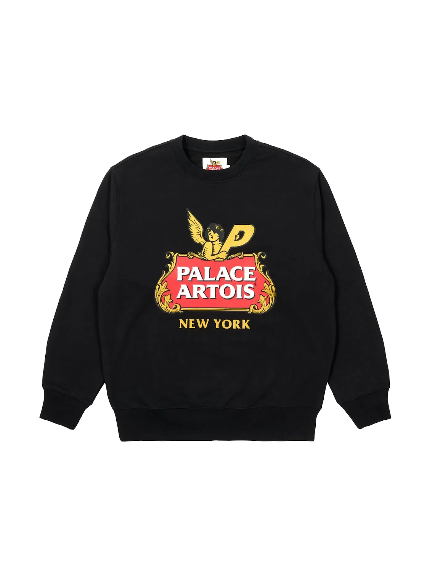 Мужской свитшот с принтом Palace x Stella Artois Cartouche Crew — изображение 1 из 2, черный