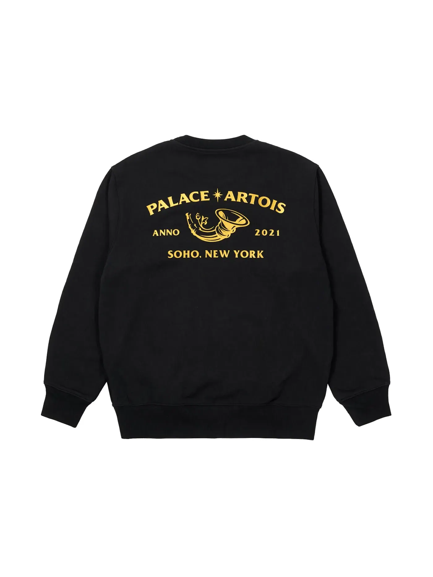 Мужской свитшот с принтом Palace x Stella Artois Cartouche Crew — изображение 2 из 2, черный