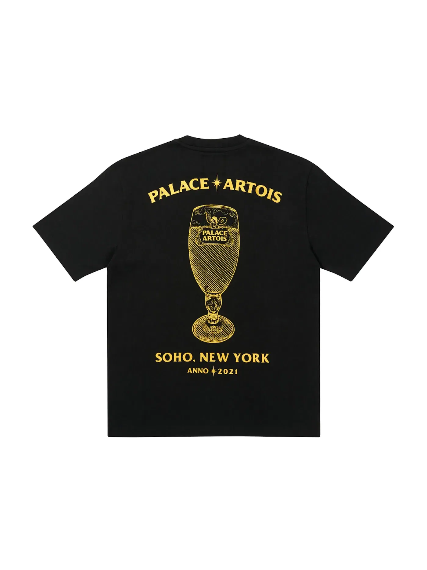 Мужская футболка с принтом Palace x Stella Artois Chalice T-shirt — изображение 2 из 2, черный