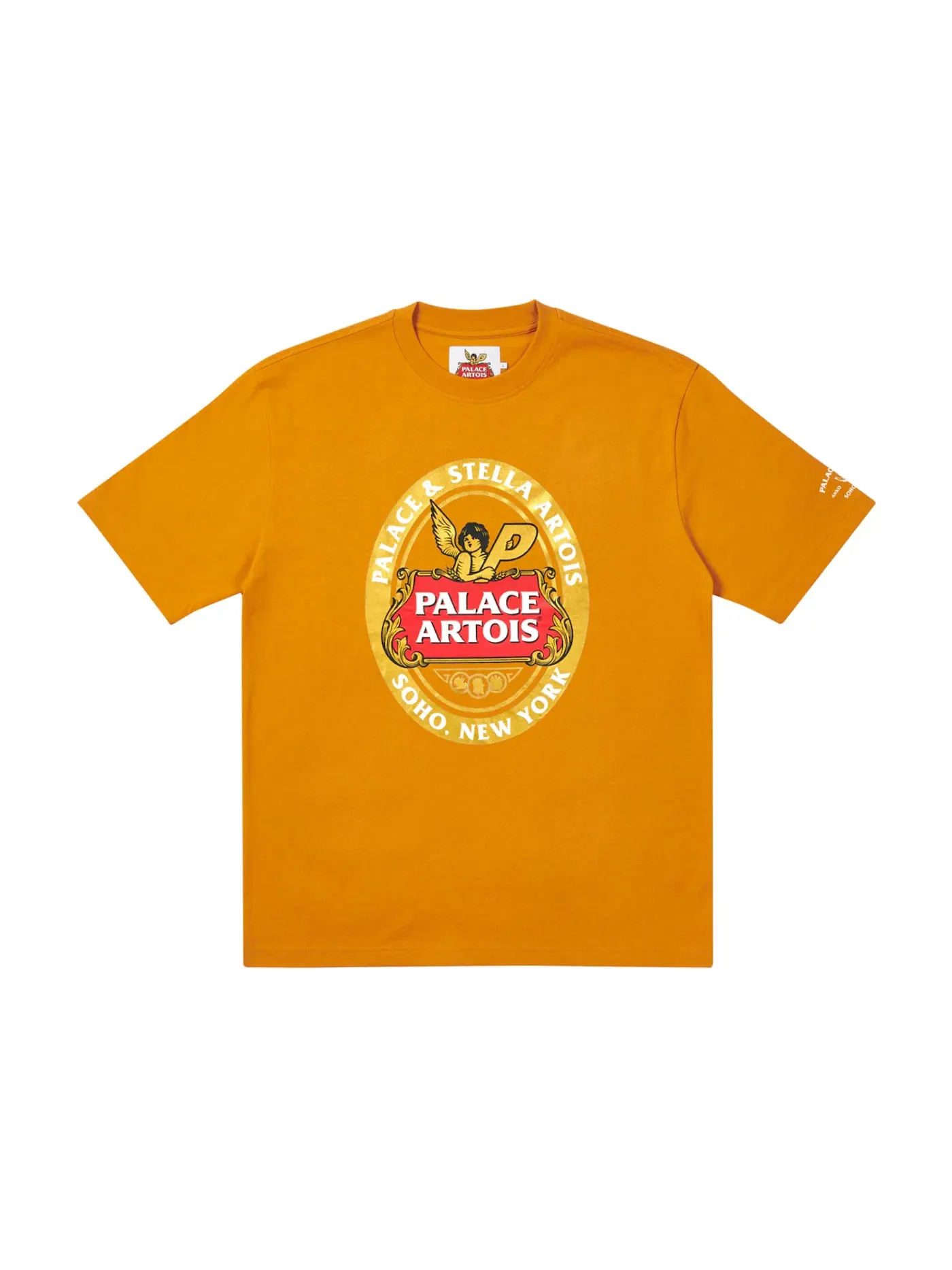 Мужская футболка с принтом Palace x Stella Artois Coaster T-shirt — изображение 1 из 1, золото