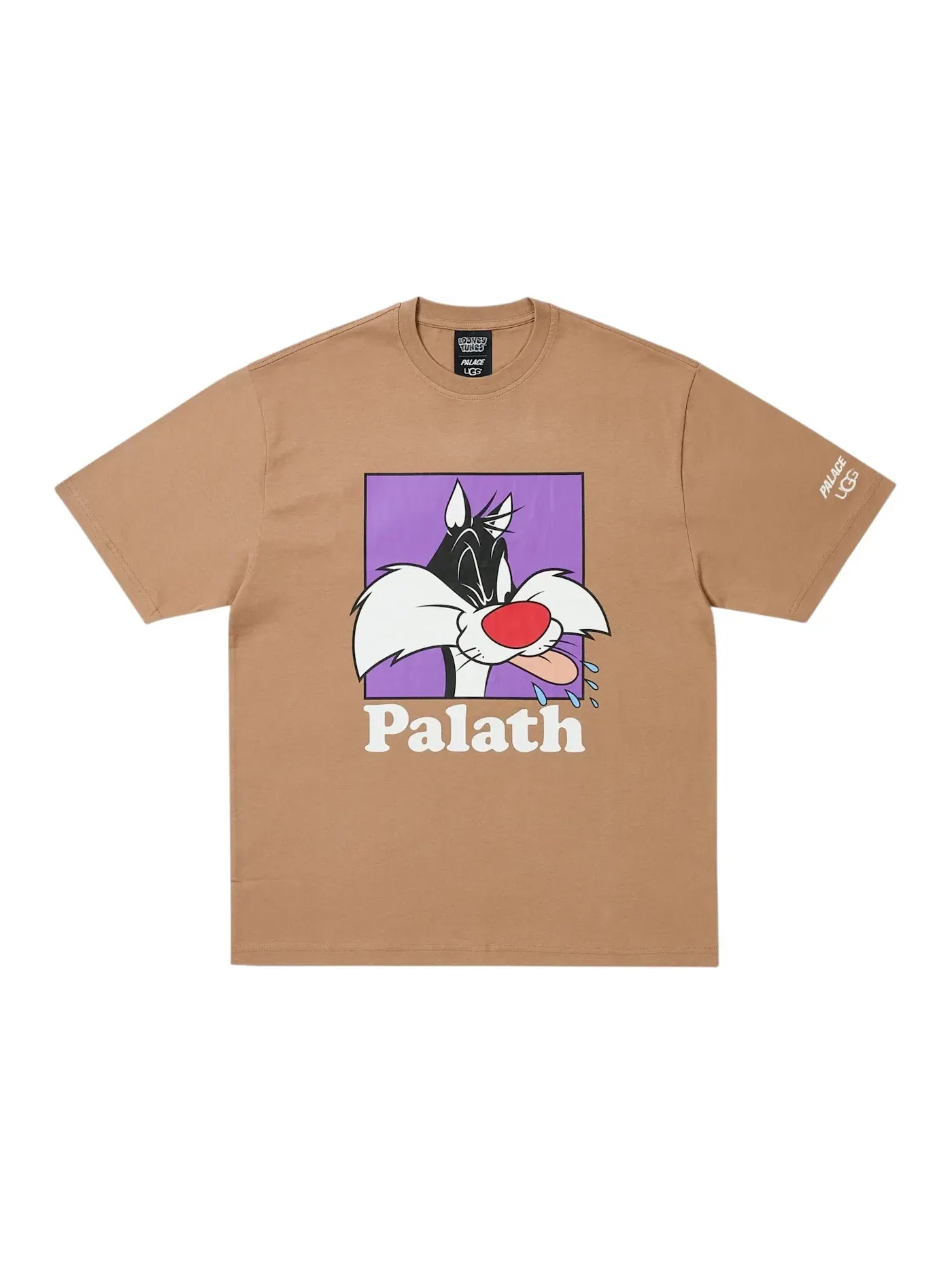 Мужская футболка с принтом Palace x UGG Looney Tunes T-Shirt Chestnut — изображение 1 из 2