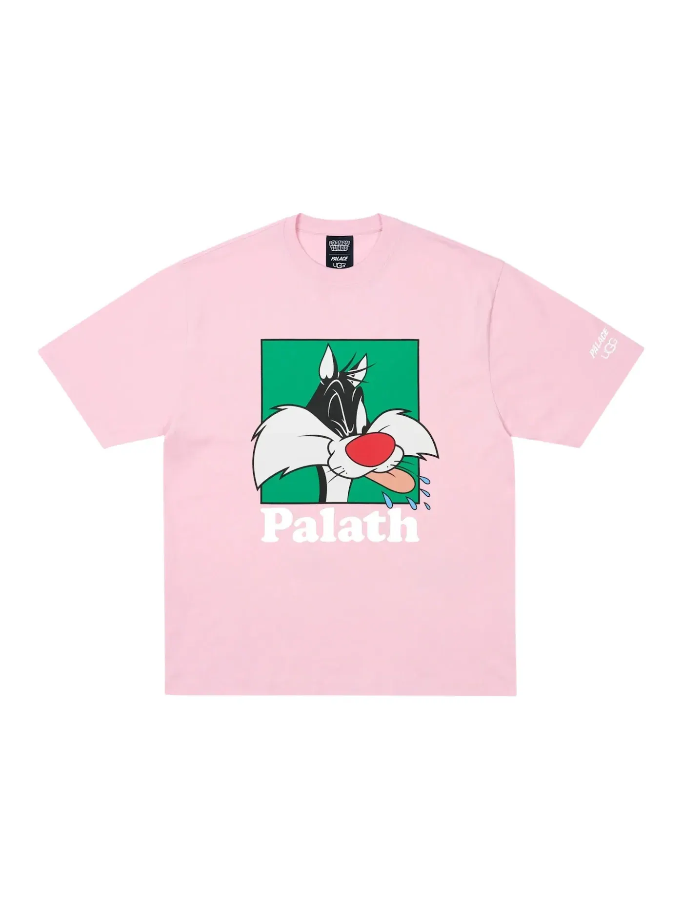 Мужская футболка с принтом Palace x UGG Looney Tunes T-Shirt — изображение 1 из 2, розовый