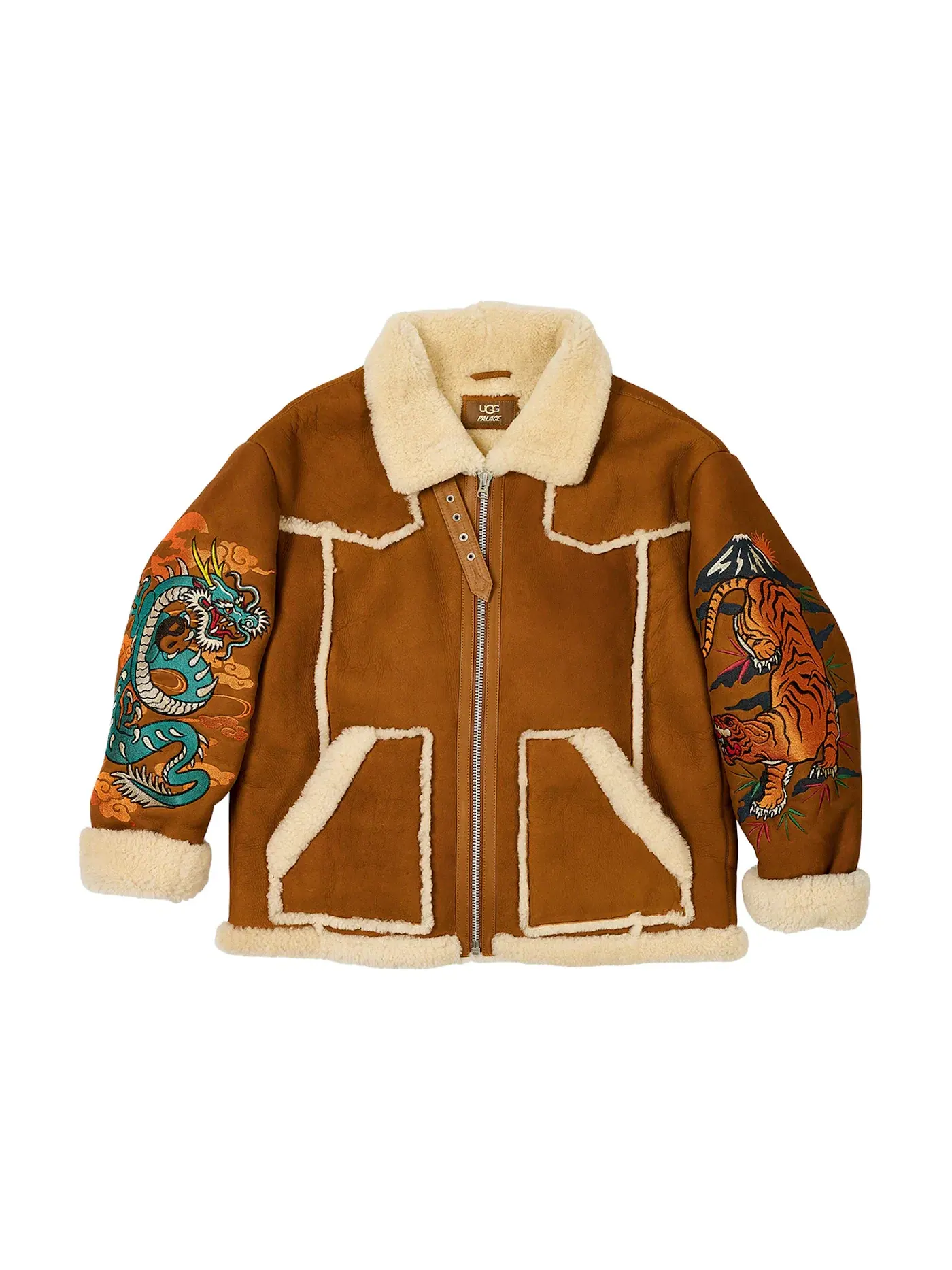 Мужская куртка из овчины Palace x UGG — изображение 1 из 3, орех