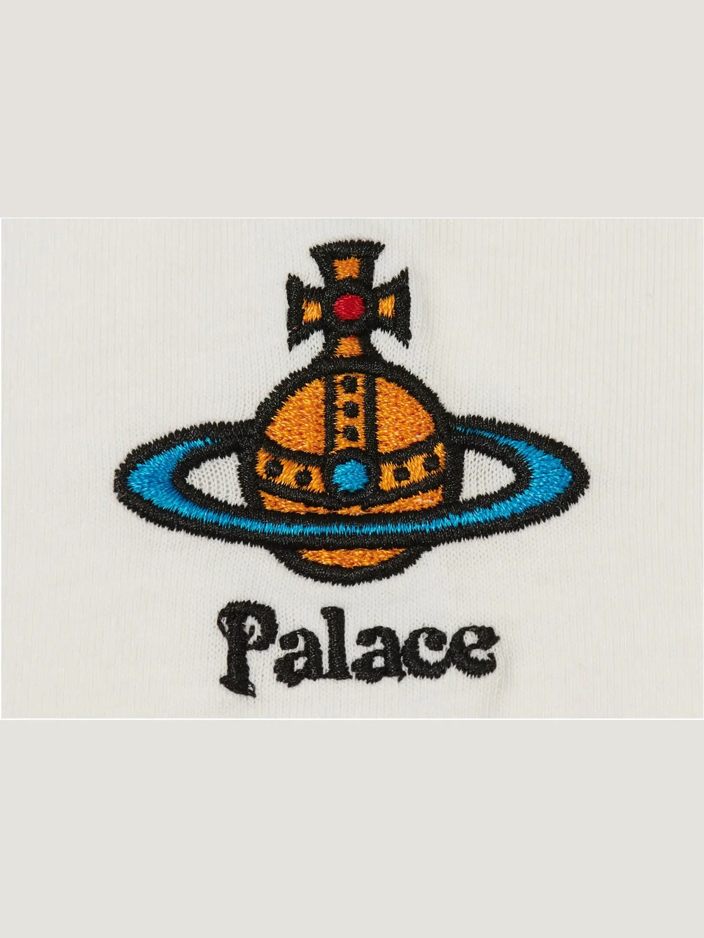 Женская футболка с принтом Palace x Vivienne Westwood Baby Tee — изображение 2 из 2, белый