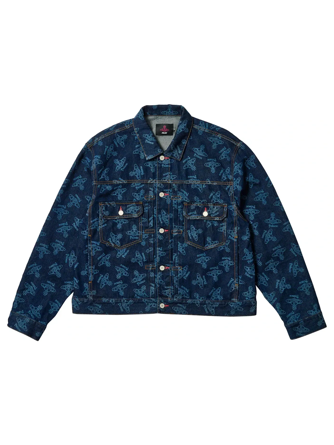 Мужская джинсовая куртка Palace x Vivienne Westwood Jacket — изображение 1 из 3, синий