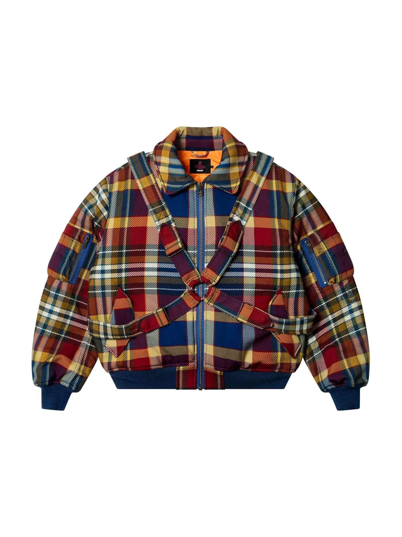 Мужская куртка-бомбер с принтом Palace x Vivienne Westwood Flight Jacket, Tartan — изображение 1 из 3