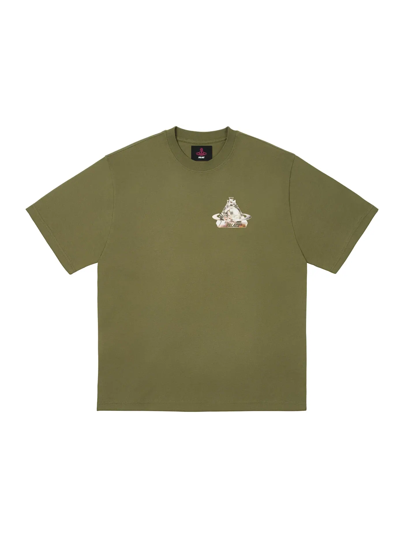 Мужская футболка с принтом Palace x Vivienne Westwood T-Shirt — изображение 2 из 2, оливковый
