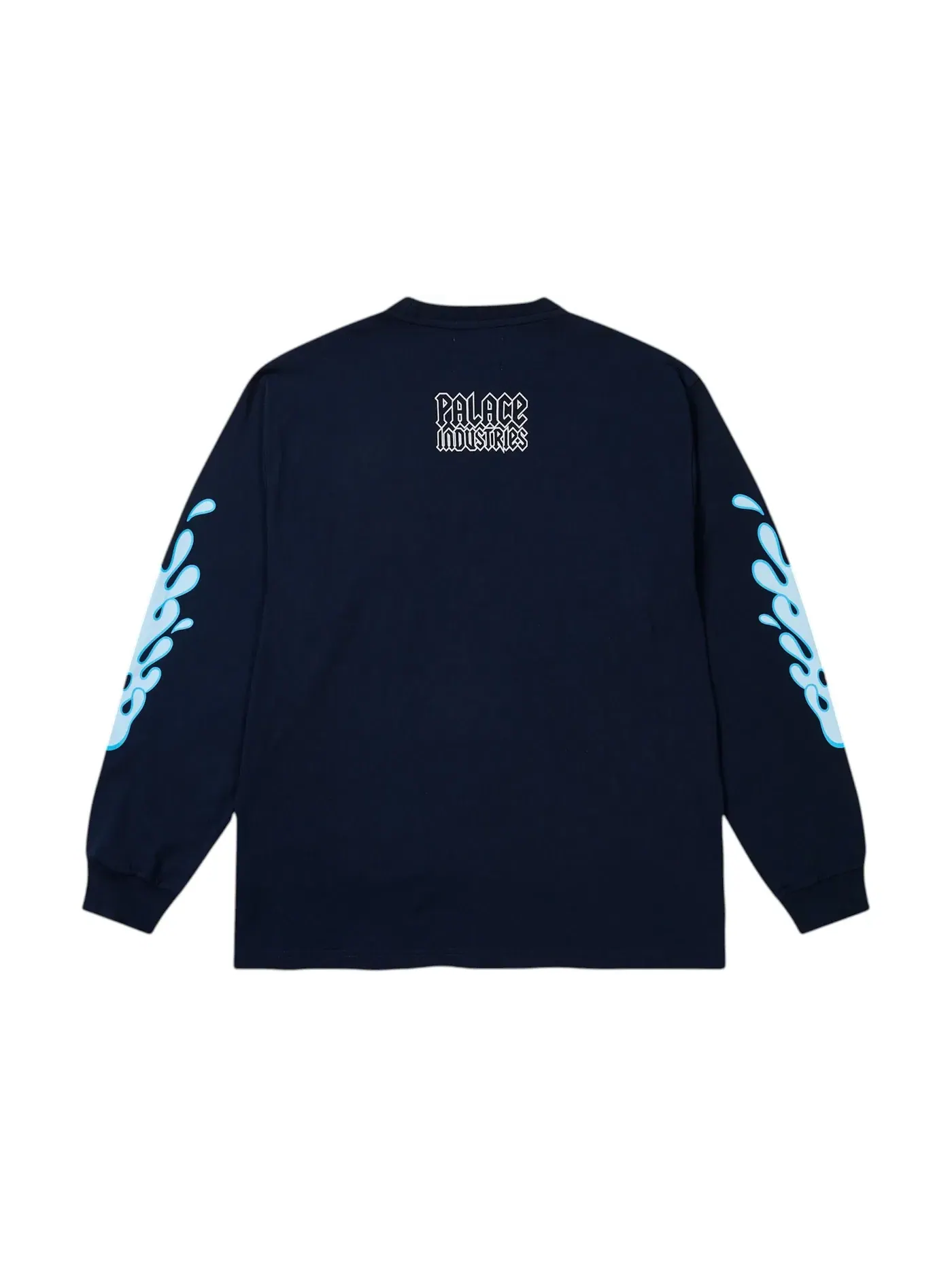 Мужская футболка с длинным рукавом с принтом Palace x World Industries T-shirt — изображение 2 из 2, темно-синий