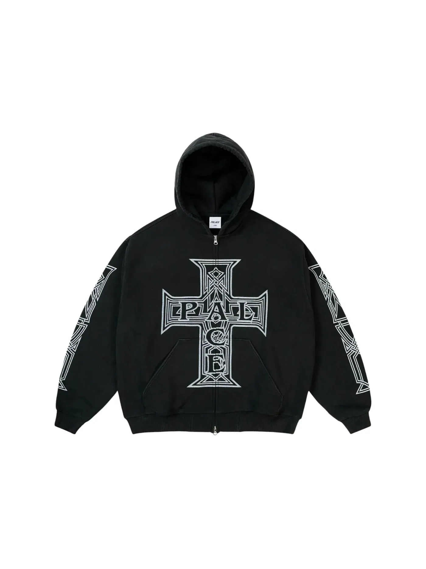 Мужской худи с принтом Palace Y So Cross Pigment — изображение 1 из 2, черный