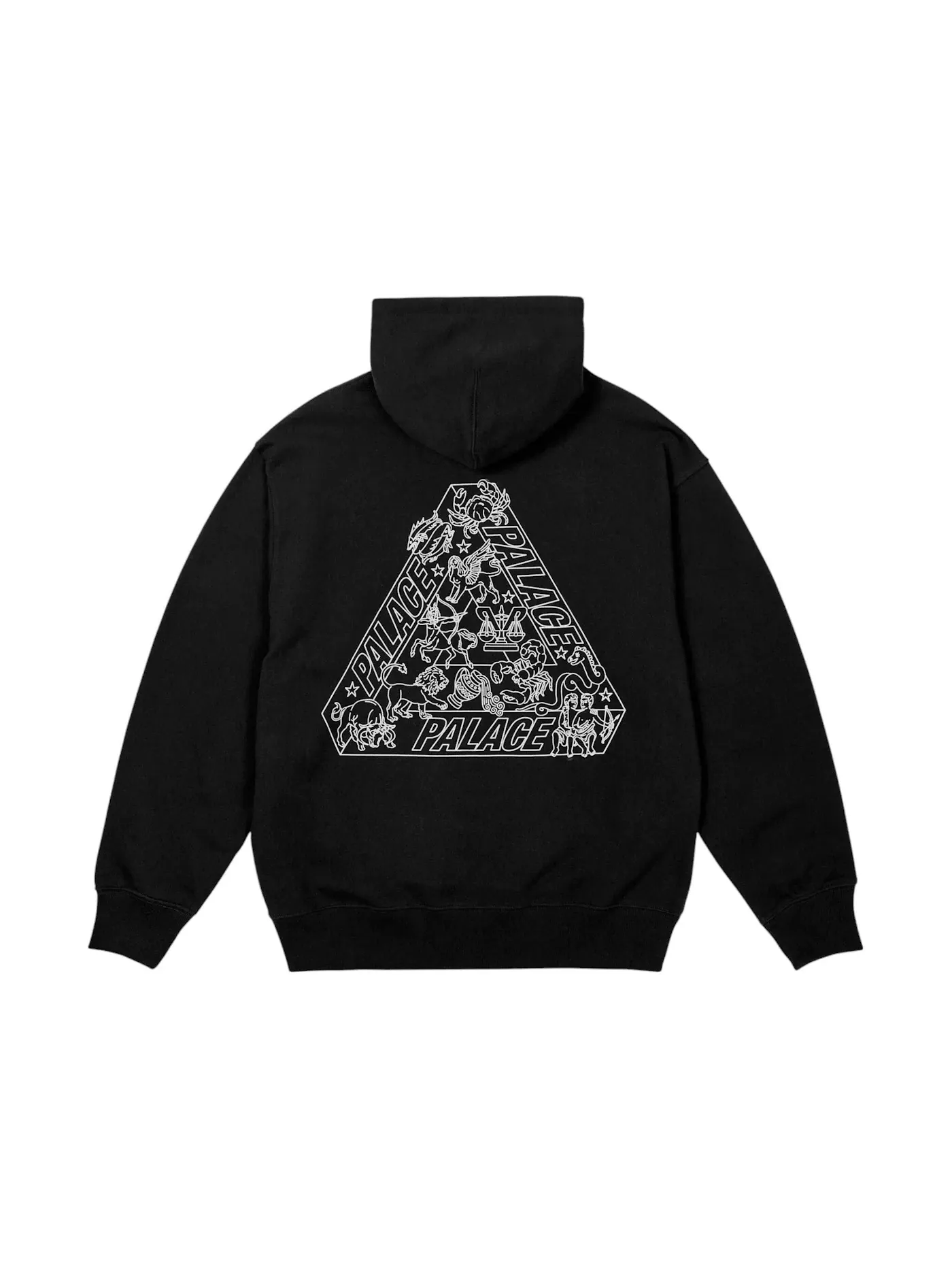 Мужской худи с принтом Palace Zodiac Tri-Ferg Hood — изображение 1 из 3, черный