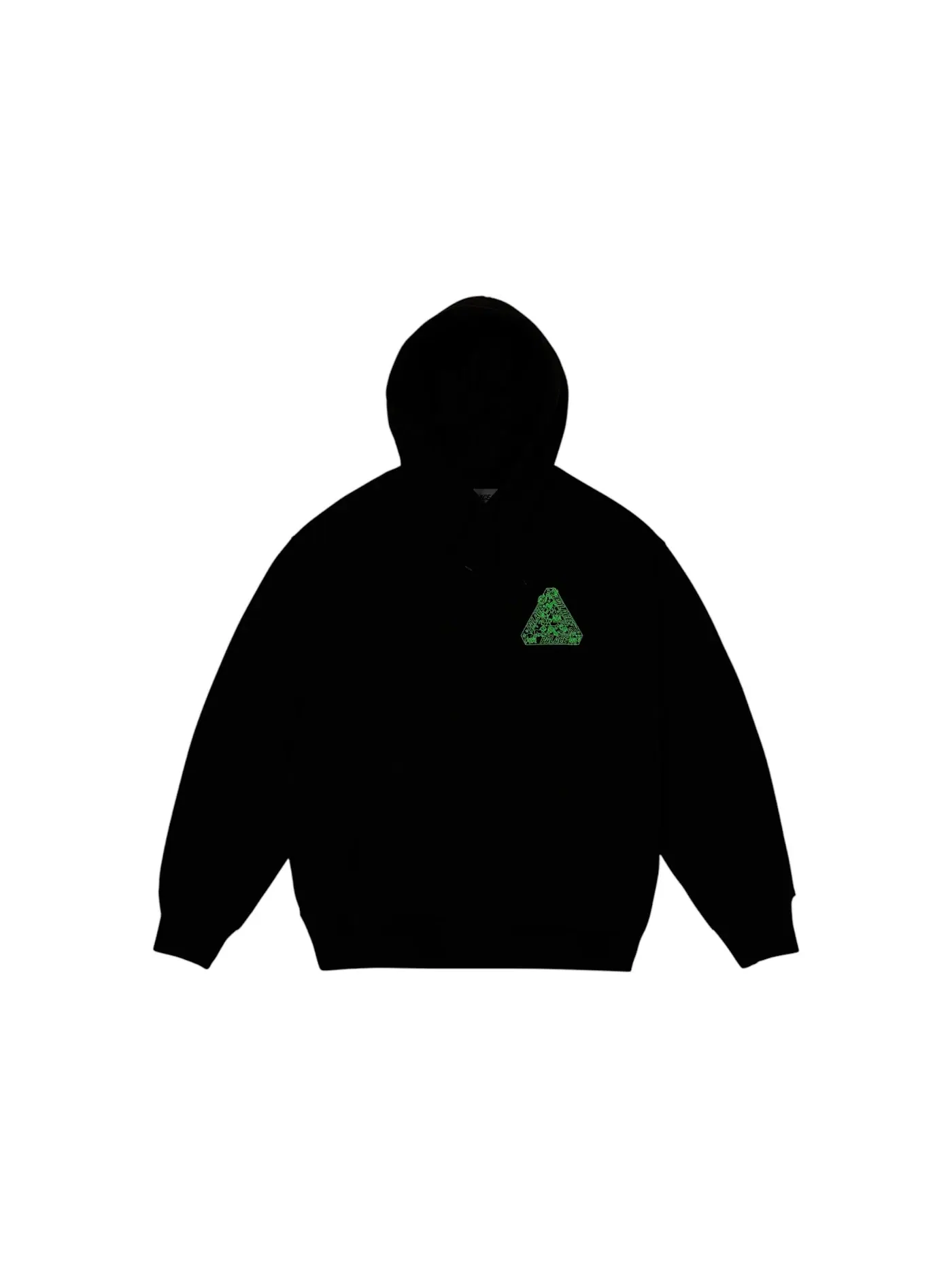 Мужской худи с принтом Palace Zodiac Tri-Ferg Hood — изображение 3 из 3, черный