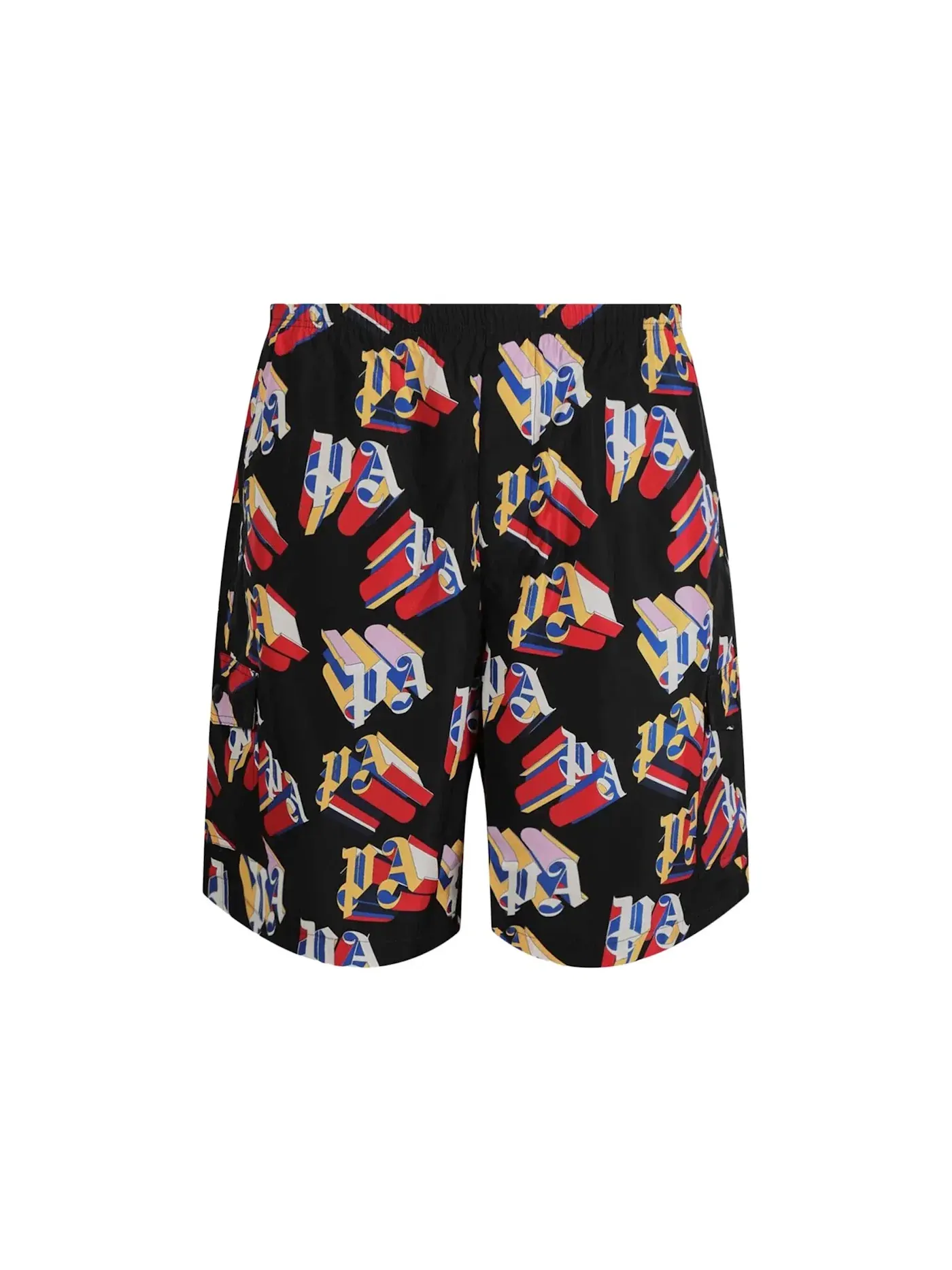 Мужские шорты для плавания с принтом Swim Shorts Palm Angels — изображение 1 из 2, черный/красный