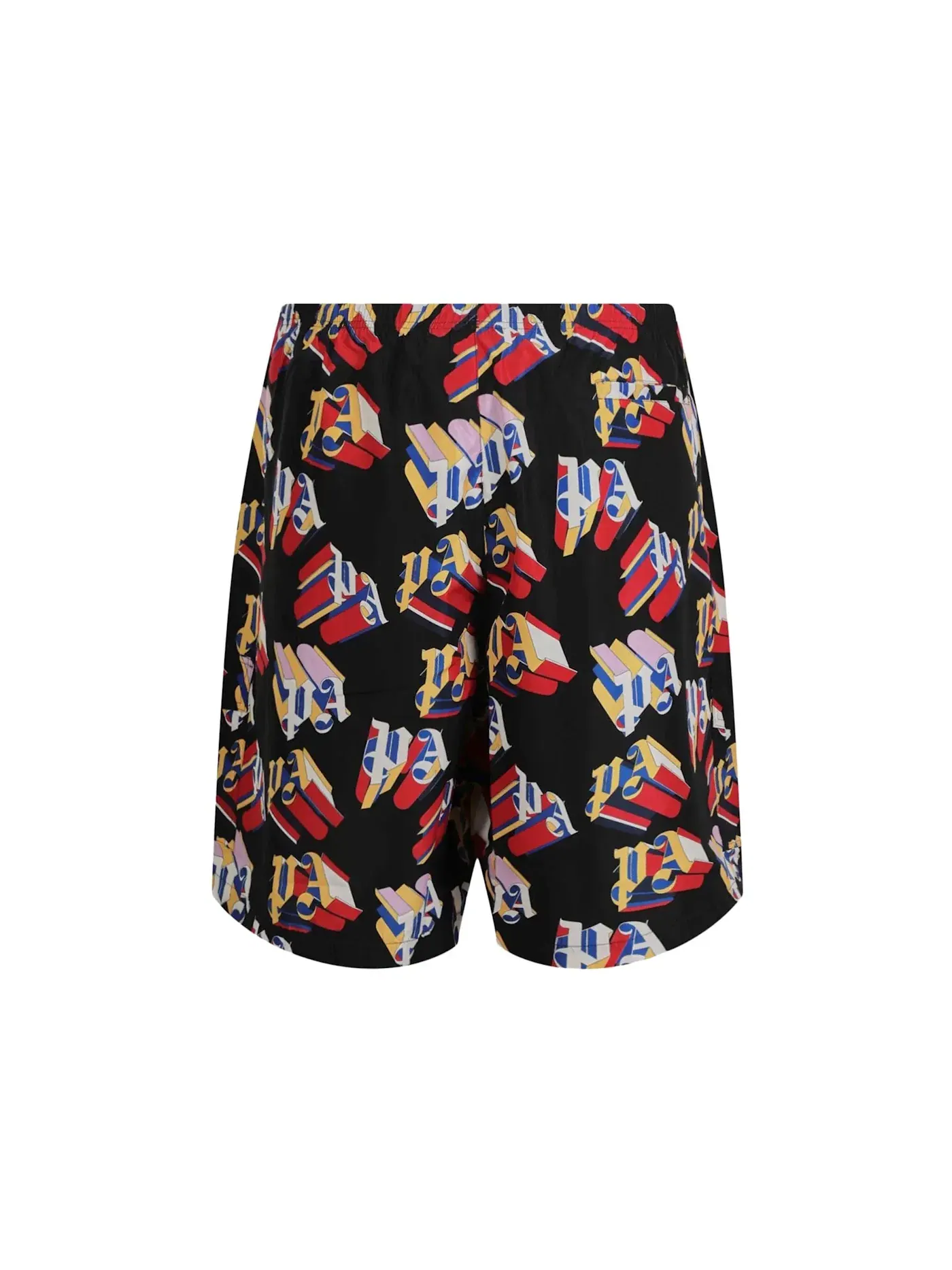 Мужские шорты для плавания с принтом Swim Shorts Palm Angels — изображение 2 из 2, черный/красный