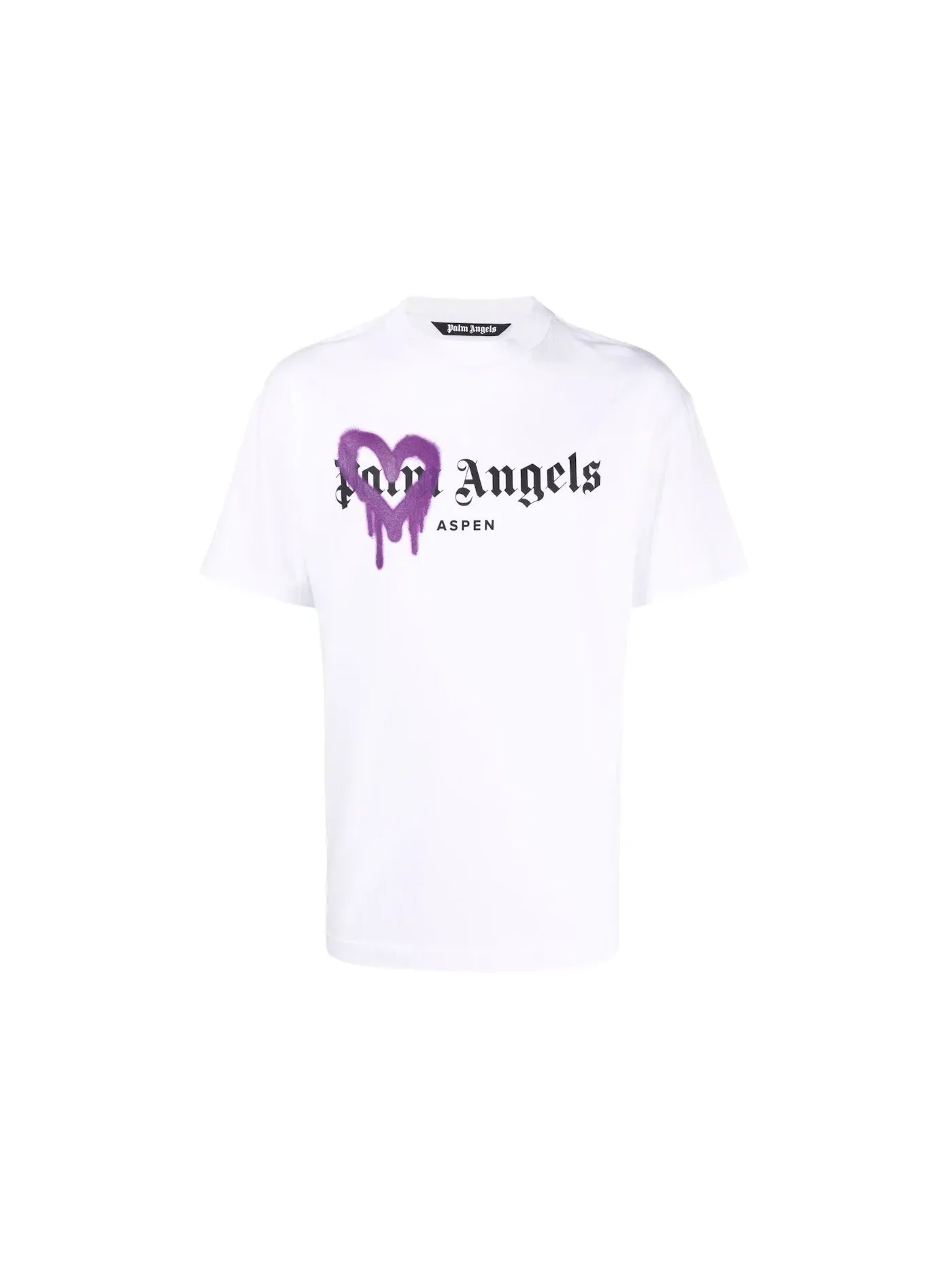 Мужская футболка с принтом Palm Angels T-Shirt — изображение 1 из 1, белый/фиолетовый/черный