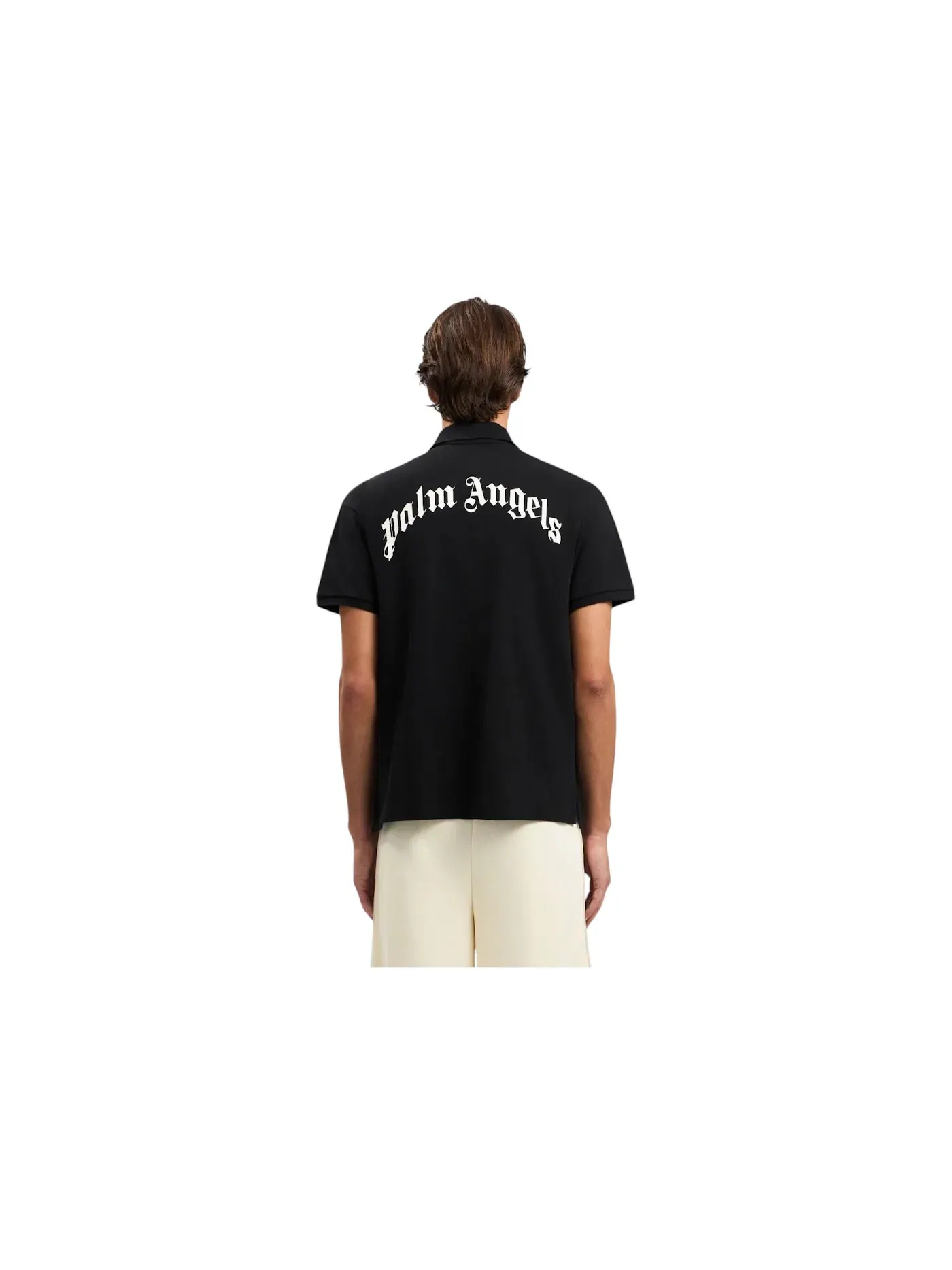 Мужское поло с коротким рукавом Palm Angels — изображение 3 из 3, черный