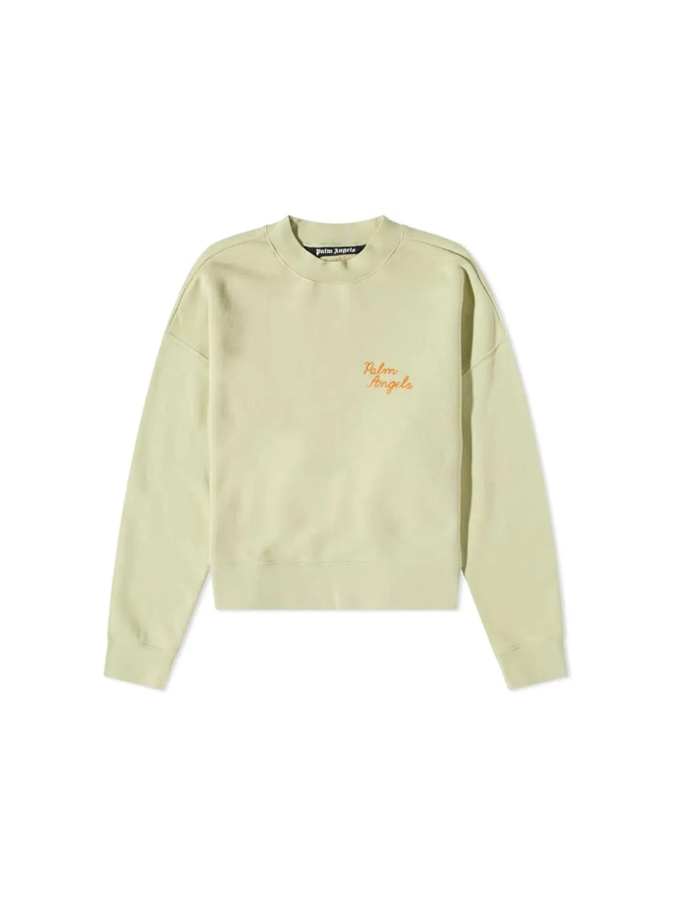 Мужской свитшот с вышивкой логотипа Palm Angels Mint Green — изображение 1 из 2