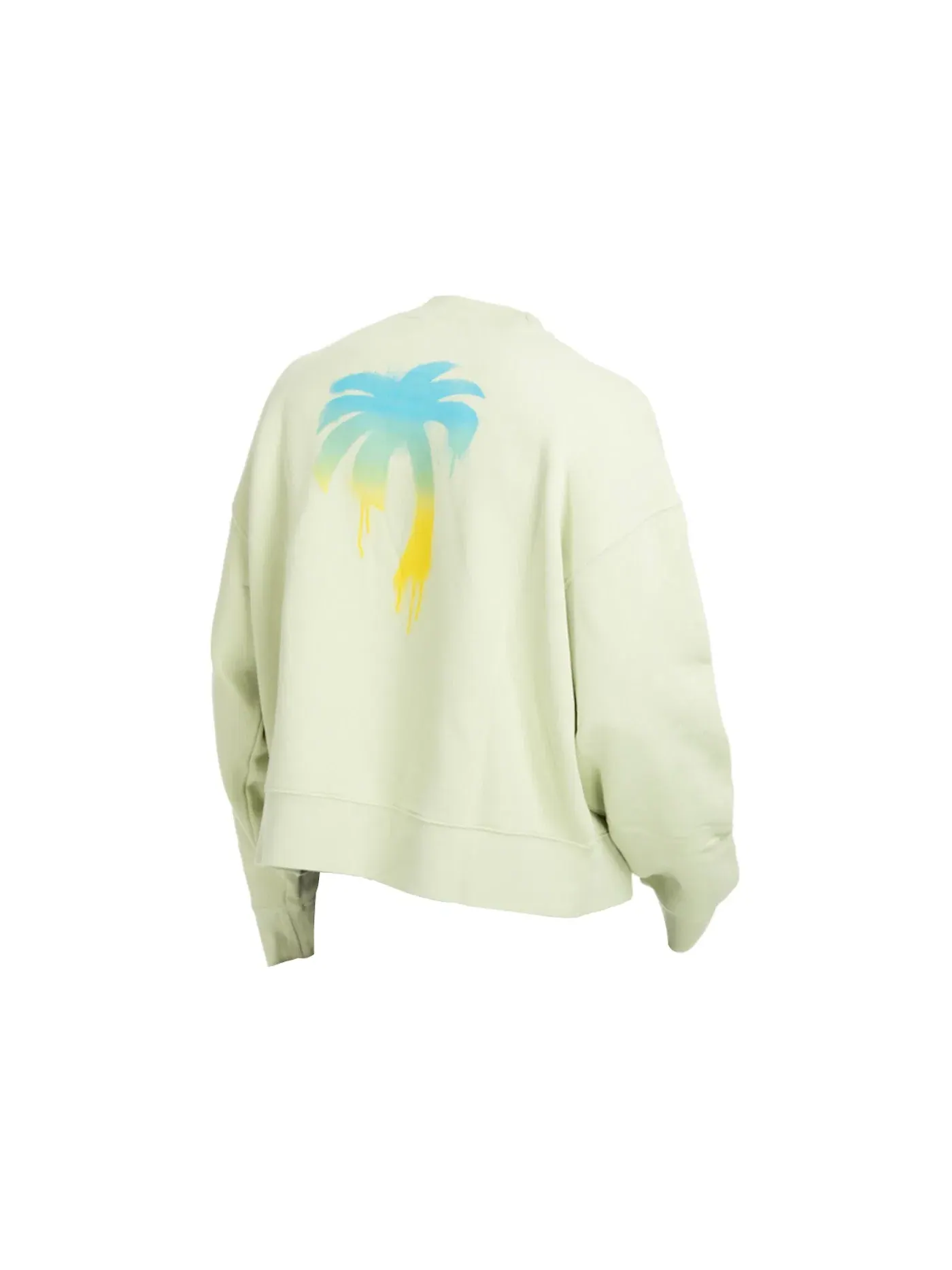 Мужской свитшот с вышивкой логотипа Palm Angels Mint Green — изображение 2 из 2