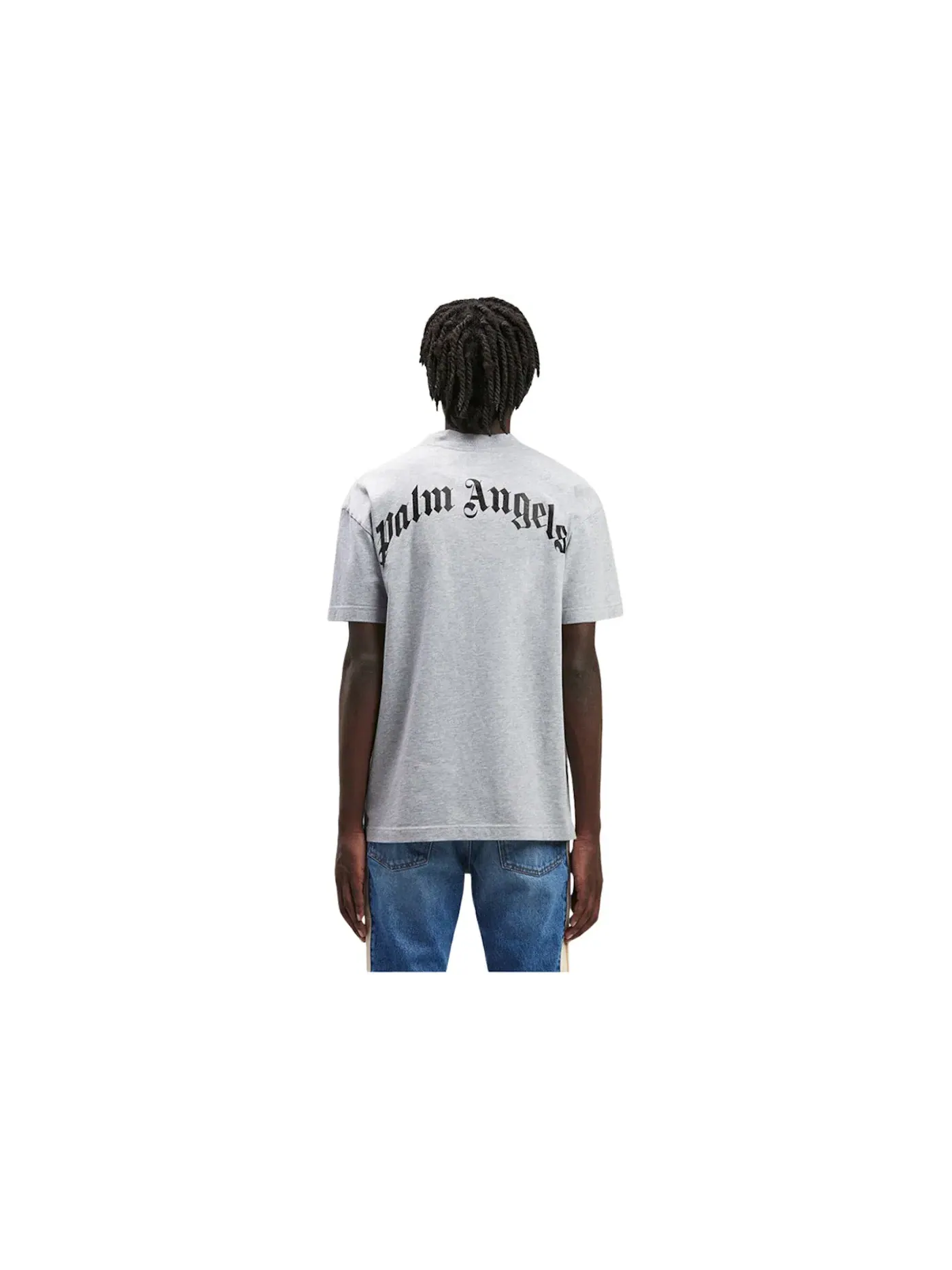 Мужская футболка с принтом Palm Angels Bear Classic T-Shirt 0860 Melange Grey/Brown — изображение 2 из 2, серый/коричневый