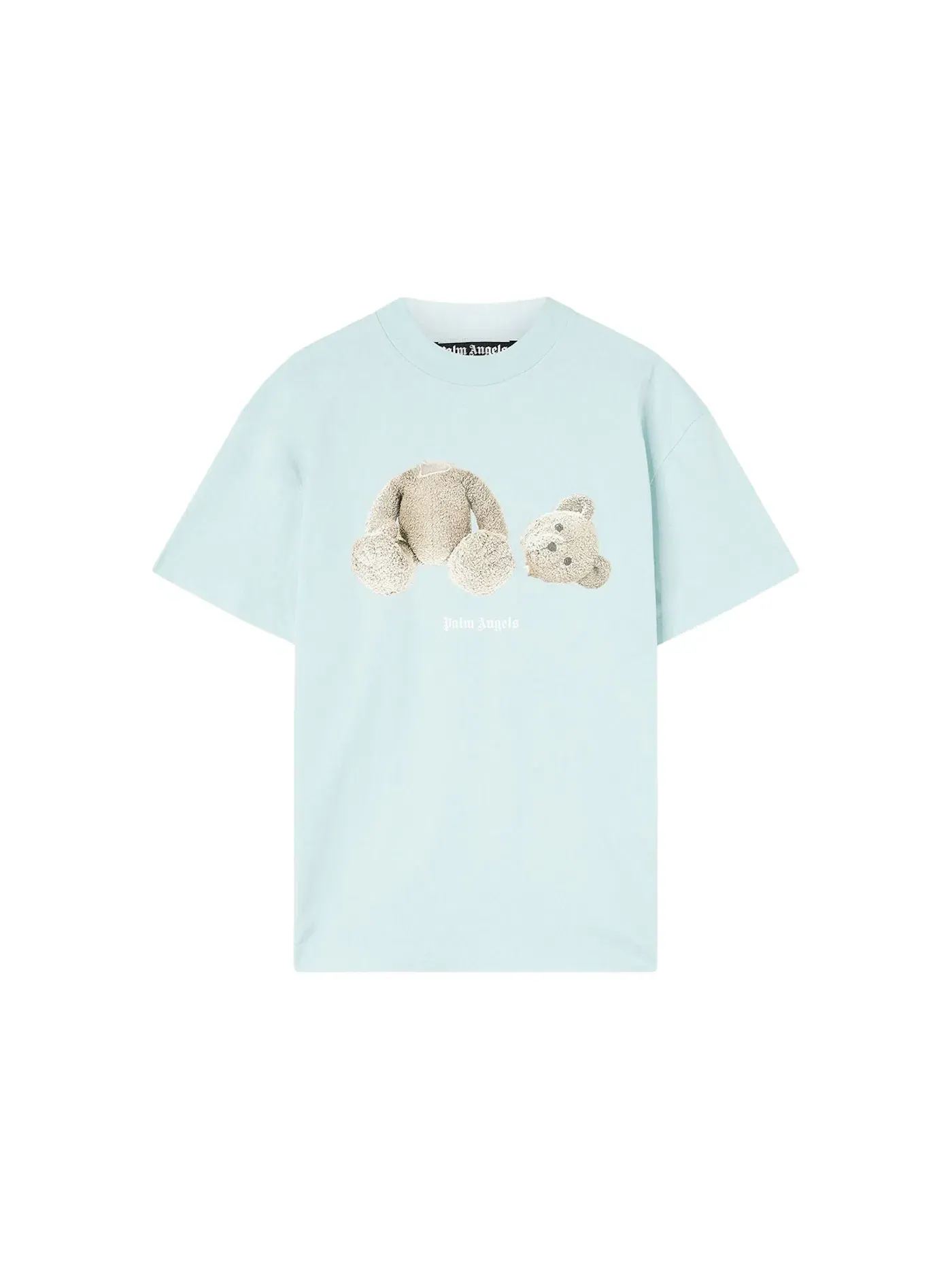 Мужская футболка с принтом Palm Angels Bear Classic T-shirt Palm Angels — изображение 1 из 1, светлый синий/коричневый
