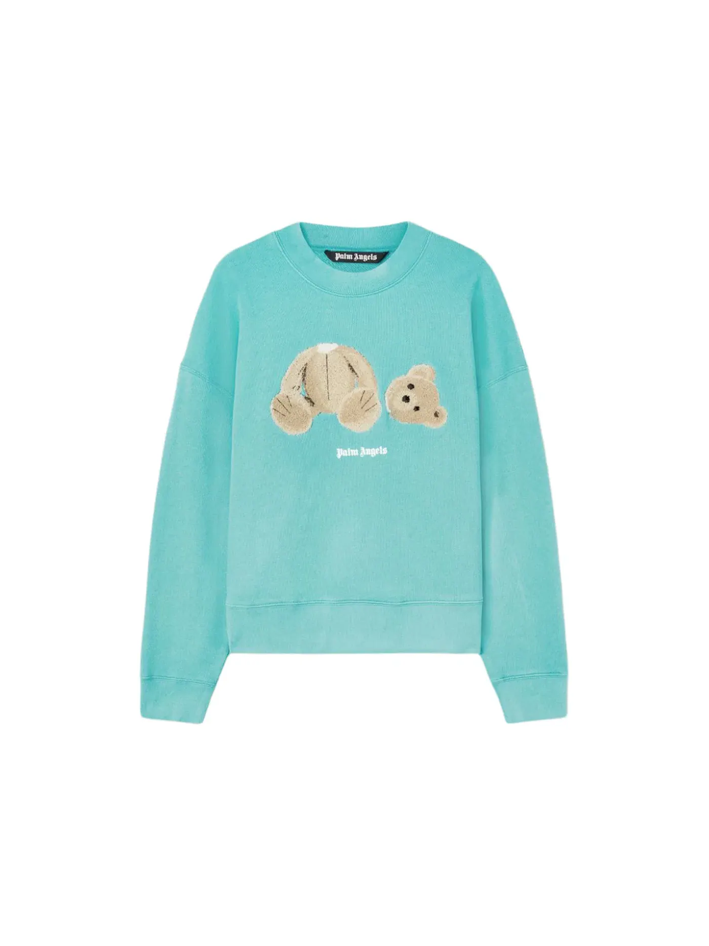 Мужской свитшот с принтом Palm Angels Crewneck — изображение 1 из 1, коричневый