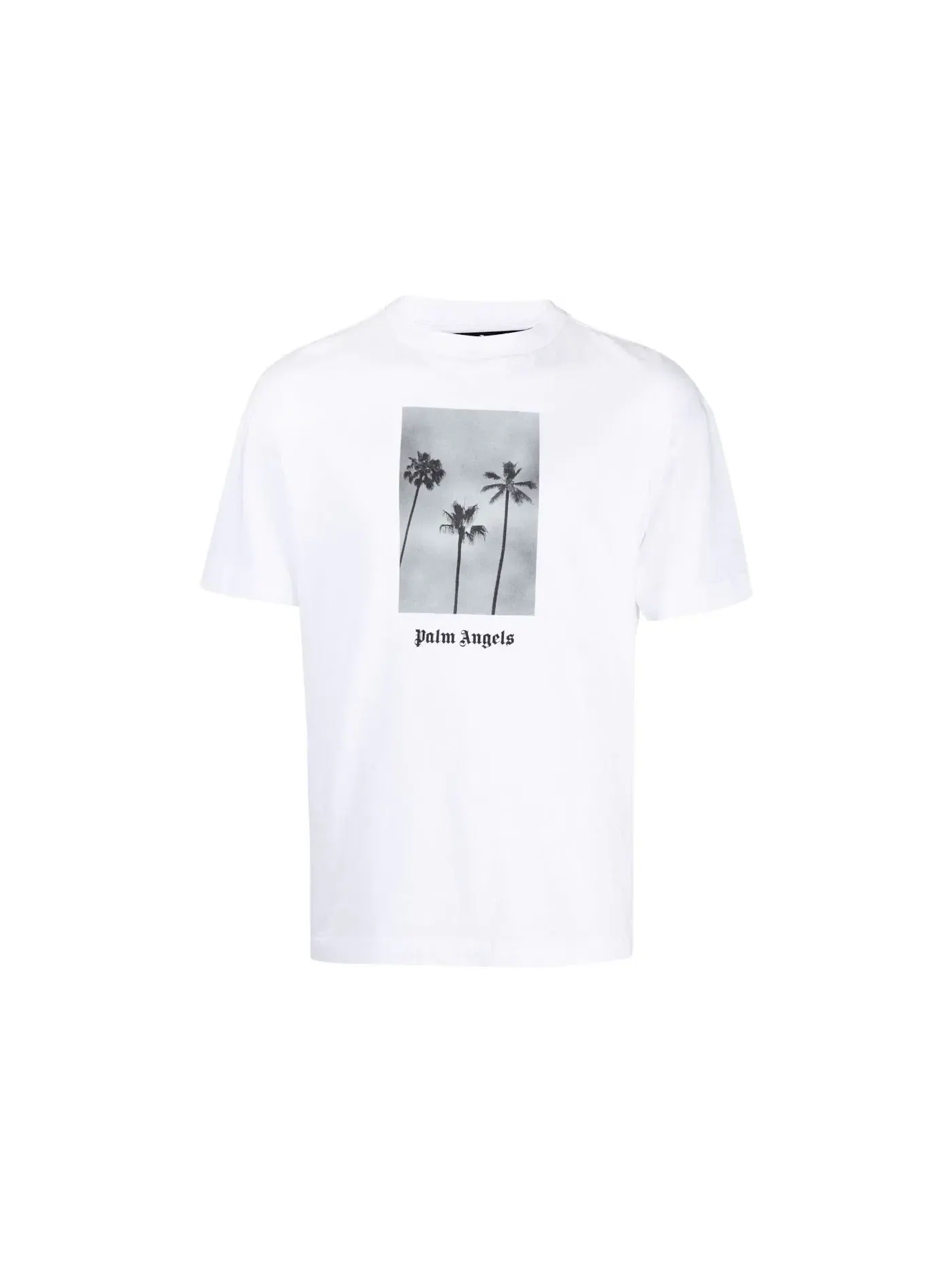 Мужская футболка с принтом Palm Angels — изображение 1 из 1, белый