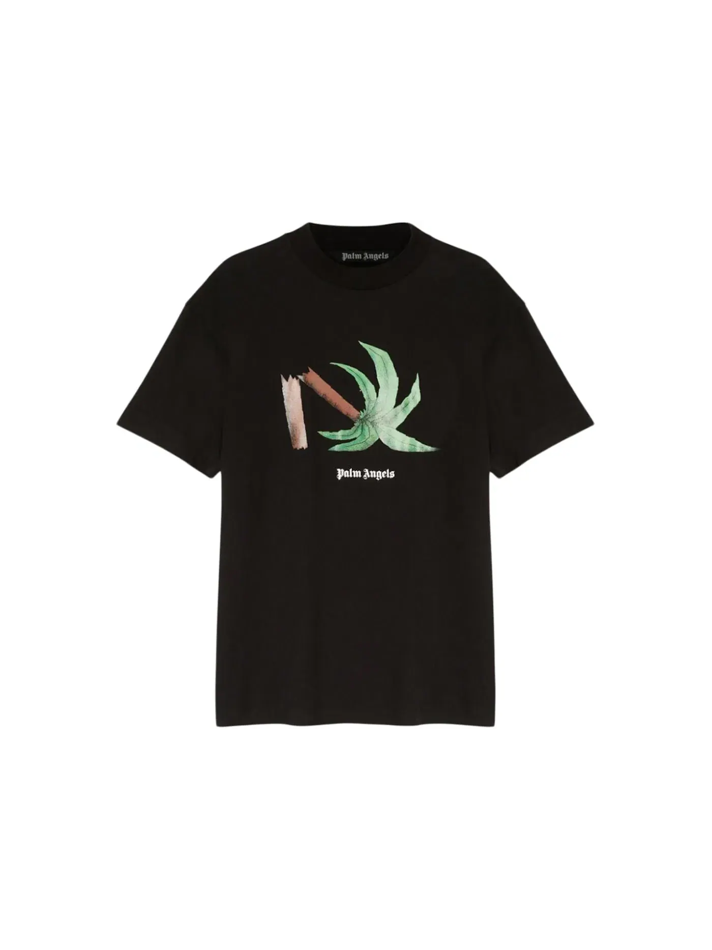 Мужская футболка с принтом Palm Angels T-Shirt — изображение 1 из 1, черный/зеленый
