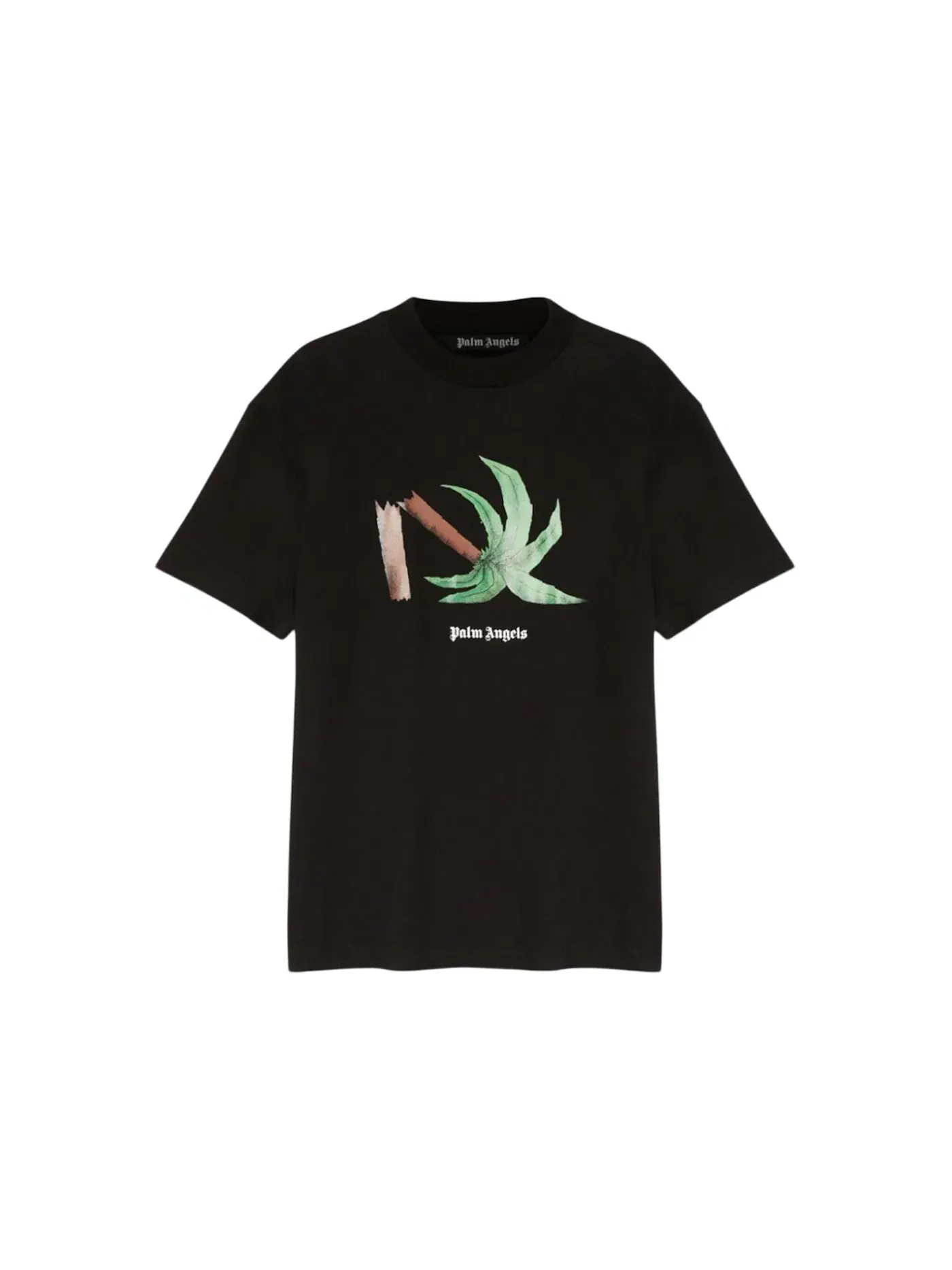 Мужская футболка с принтом Palm Angels T-Shirt — изображение 1 из 2, черный/зеленый