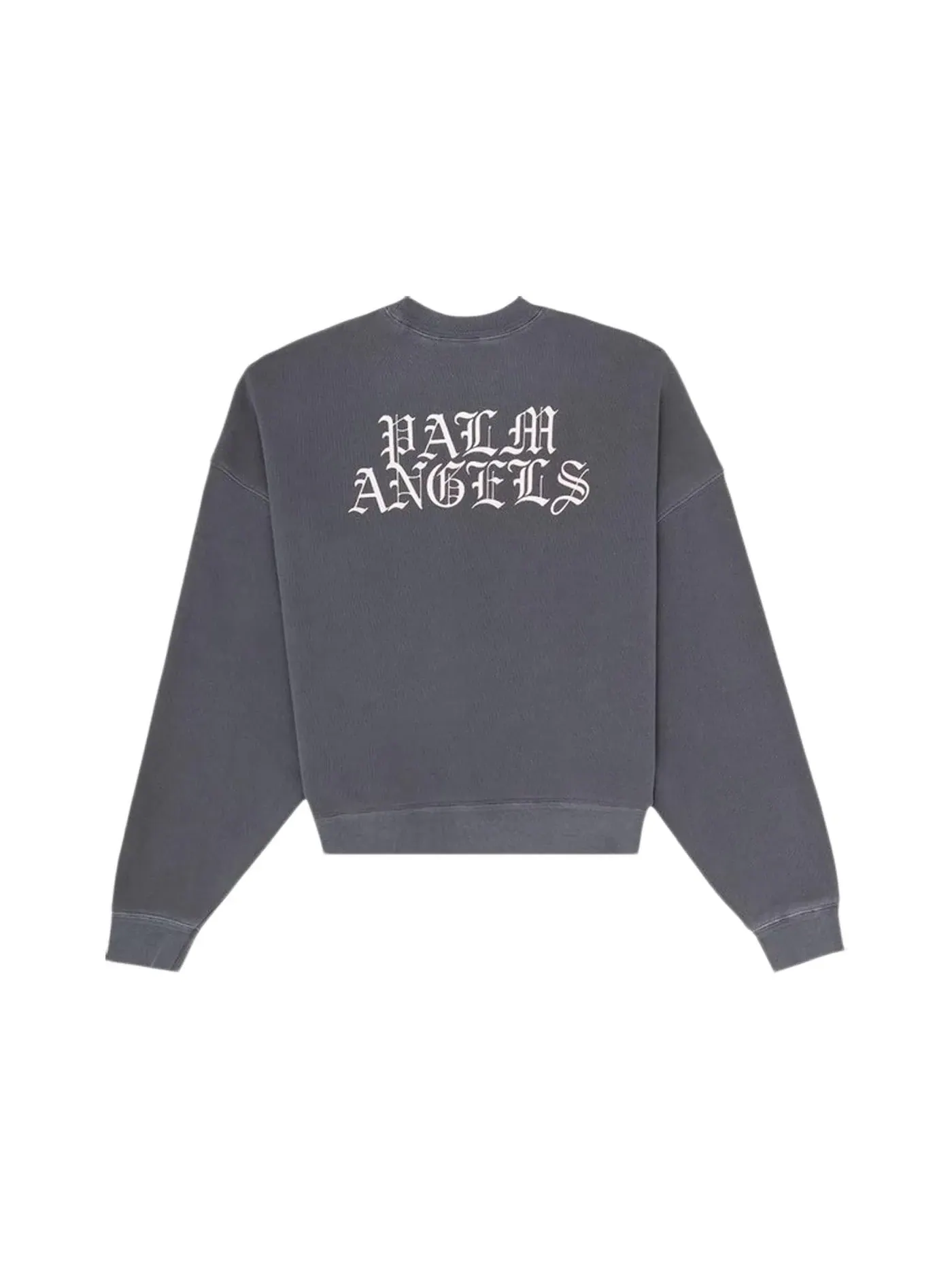 Мужской свитшот с принтом Crewneck Palm Angels — изображение 2 из 2, черный