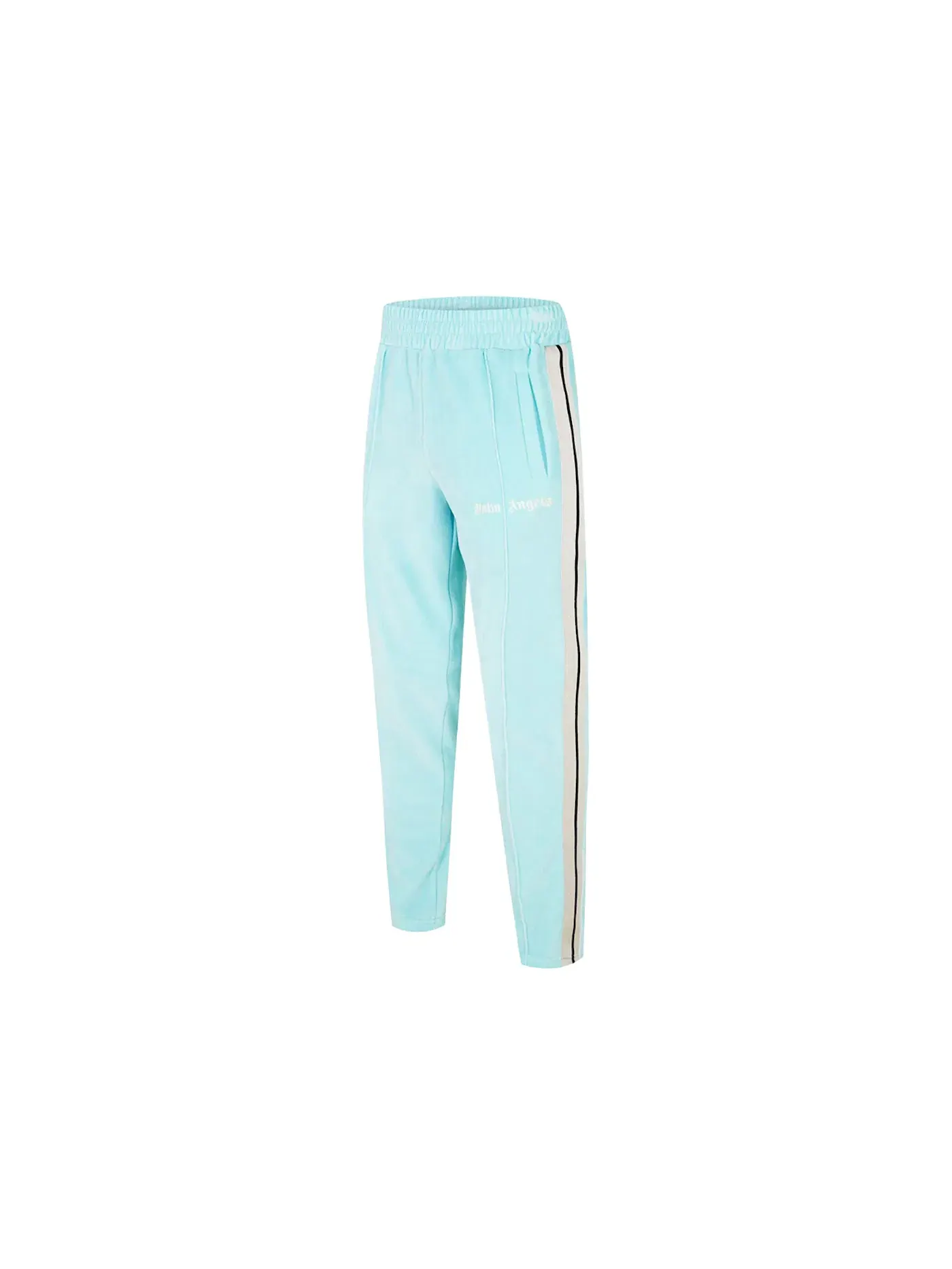 Мужские спортивные брюки с принтом Chenille Classic Track Palm Angels — изображение 1 из 2, светлый синий/белый